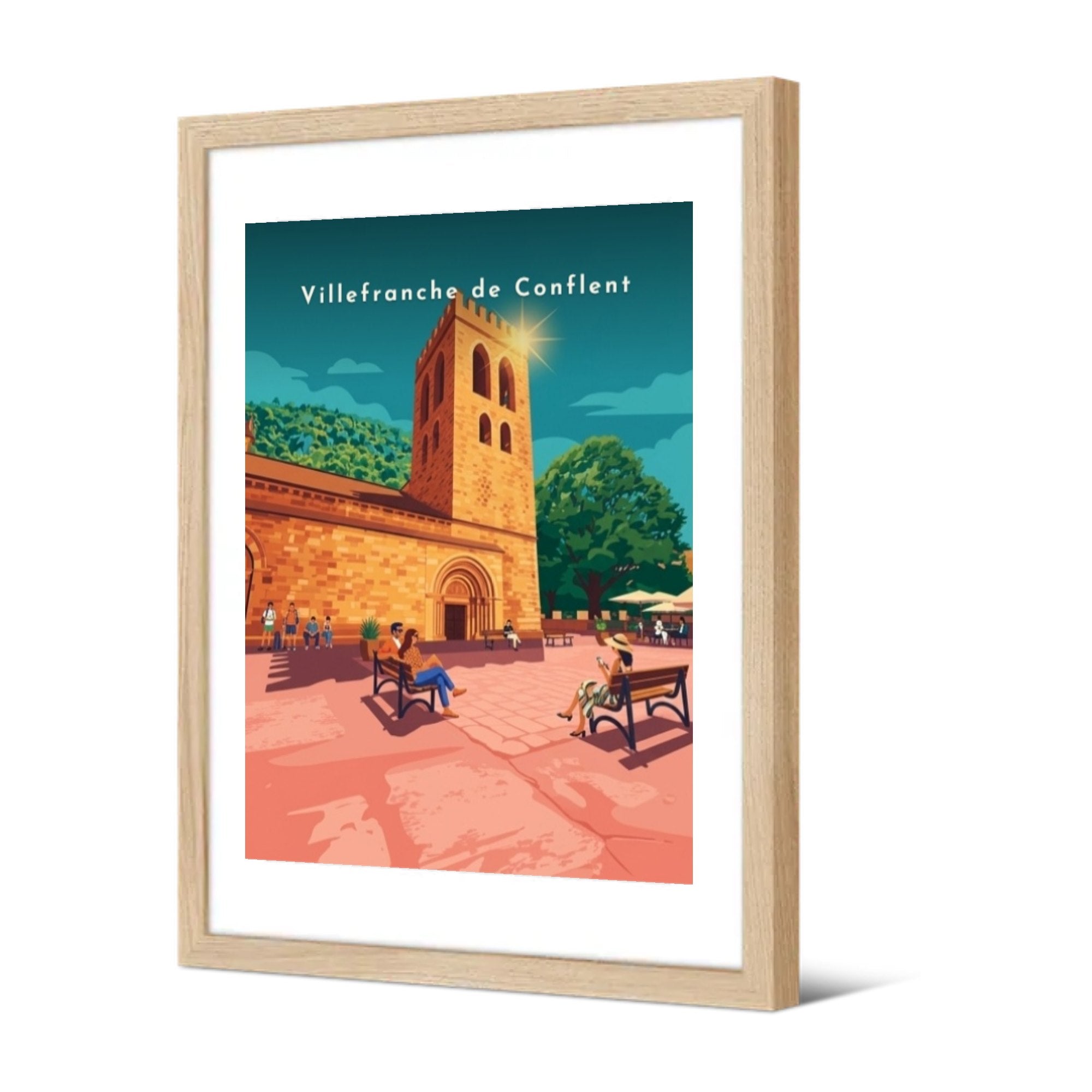 Église Saint-Jacques — Pôdevache, encadrée, vue de trois quarts