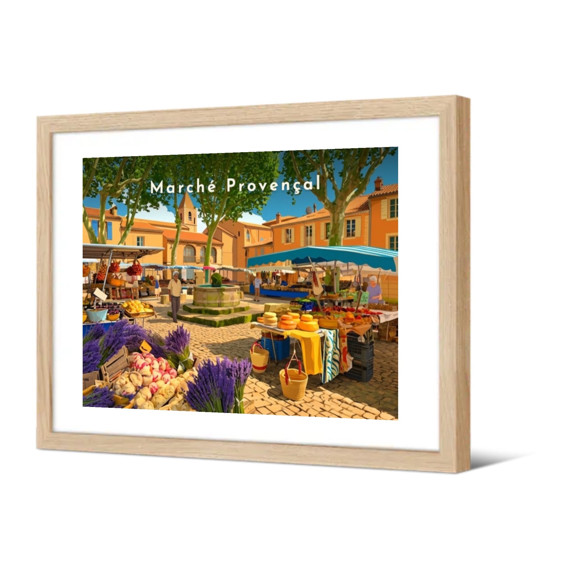 Marché Provençal — Pôdevache, encadrée, vue de trois quarts