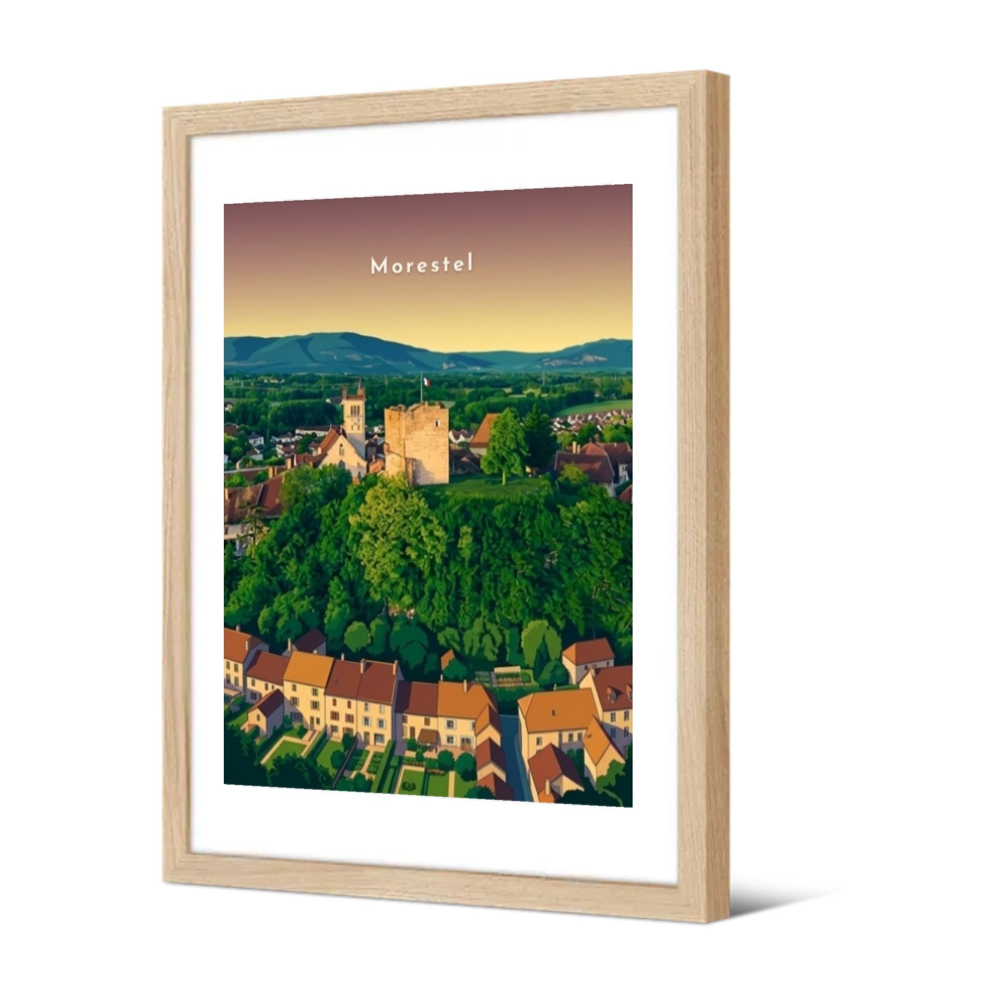 La Tour médiévale — Pôdevache, encadrée, vue de trois quarts