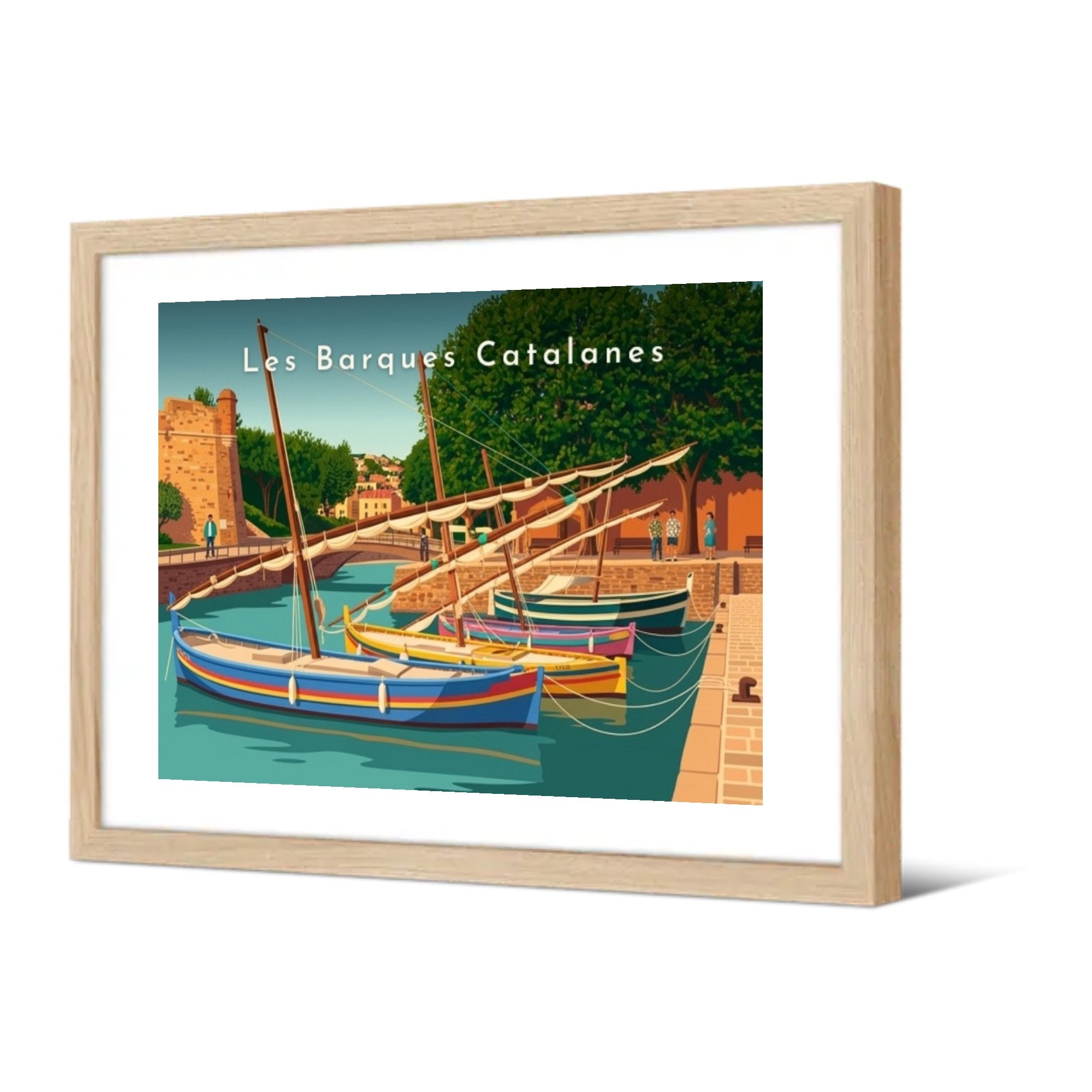 Les Barques Catalanes — Pôdevache, encadrée, vue de trois quarts