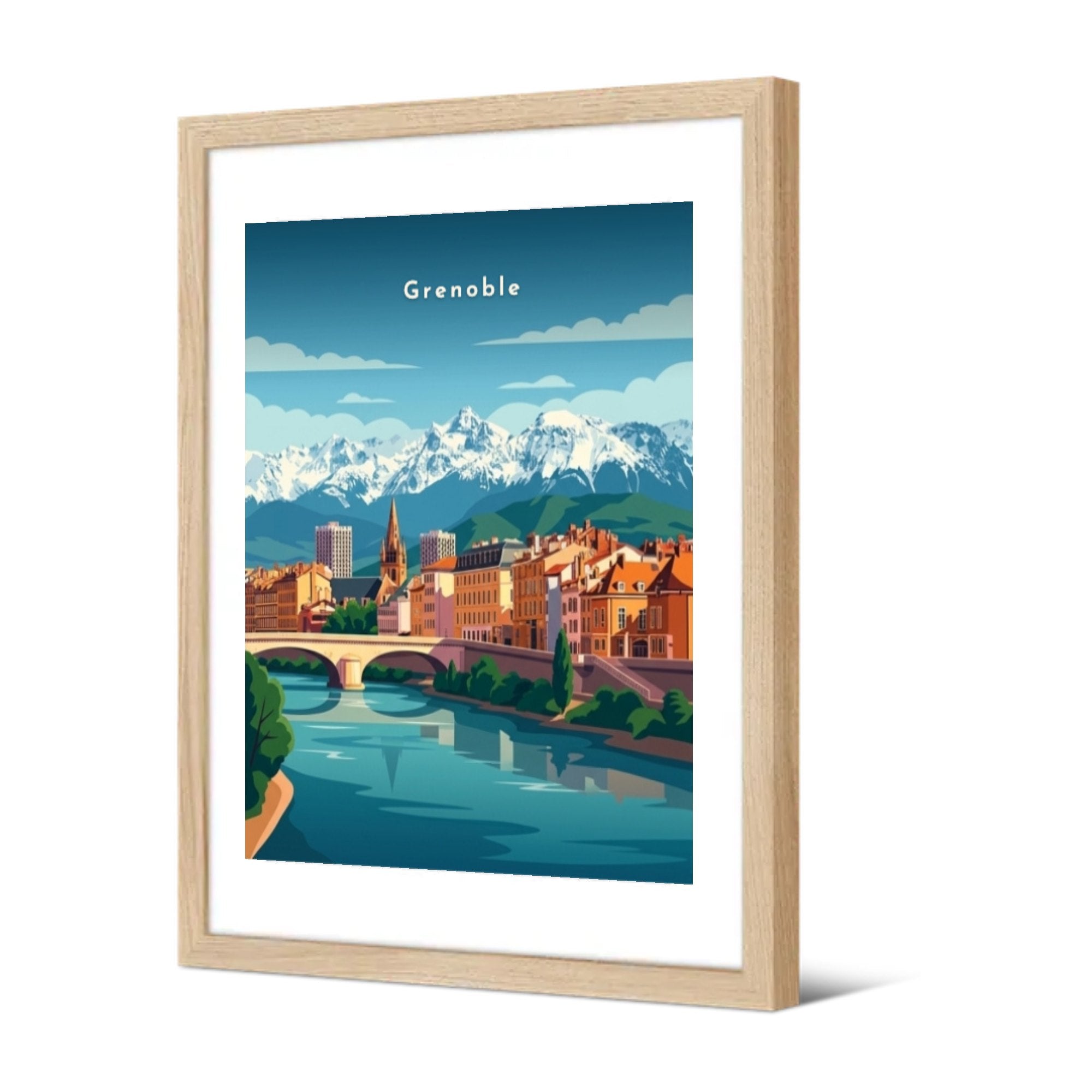 Les quais de l'Isère et Belledonne — Pôdevache, encadrée, vue de trois quarts