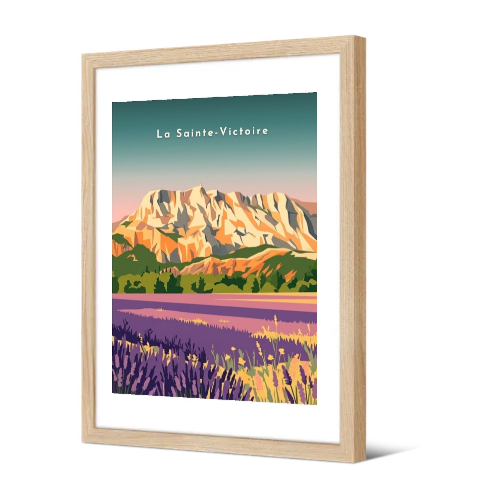 La Sainte-Victoire — Pôdevache, encadrée, vue de trois quarts
