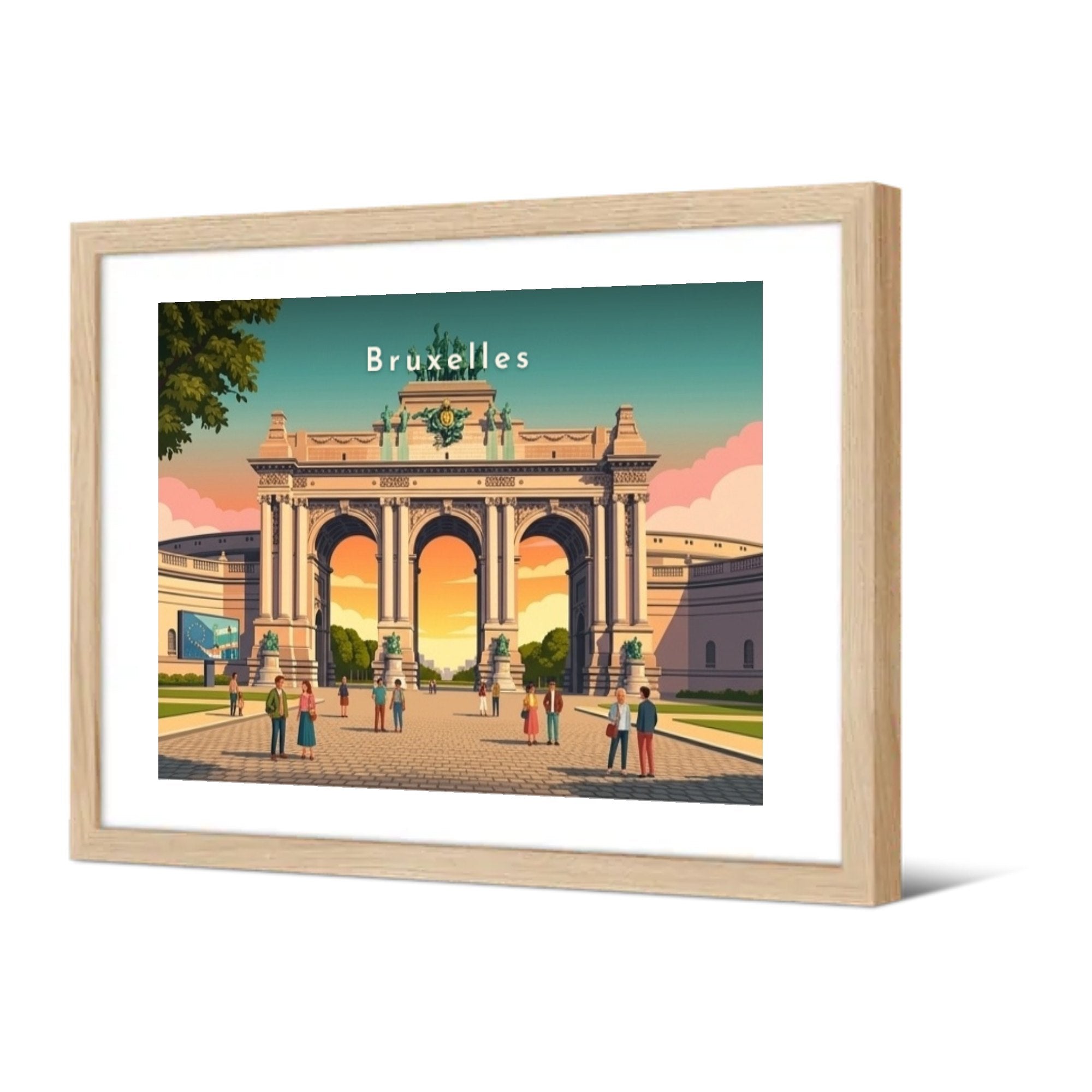 Arcades du Cinquantenaire — Pôdevache, encadrée, vue de trois quarts