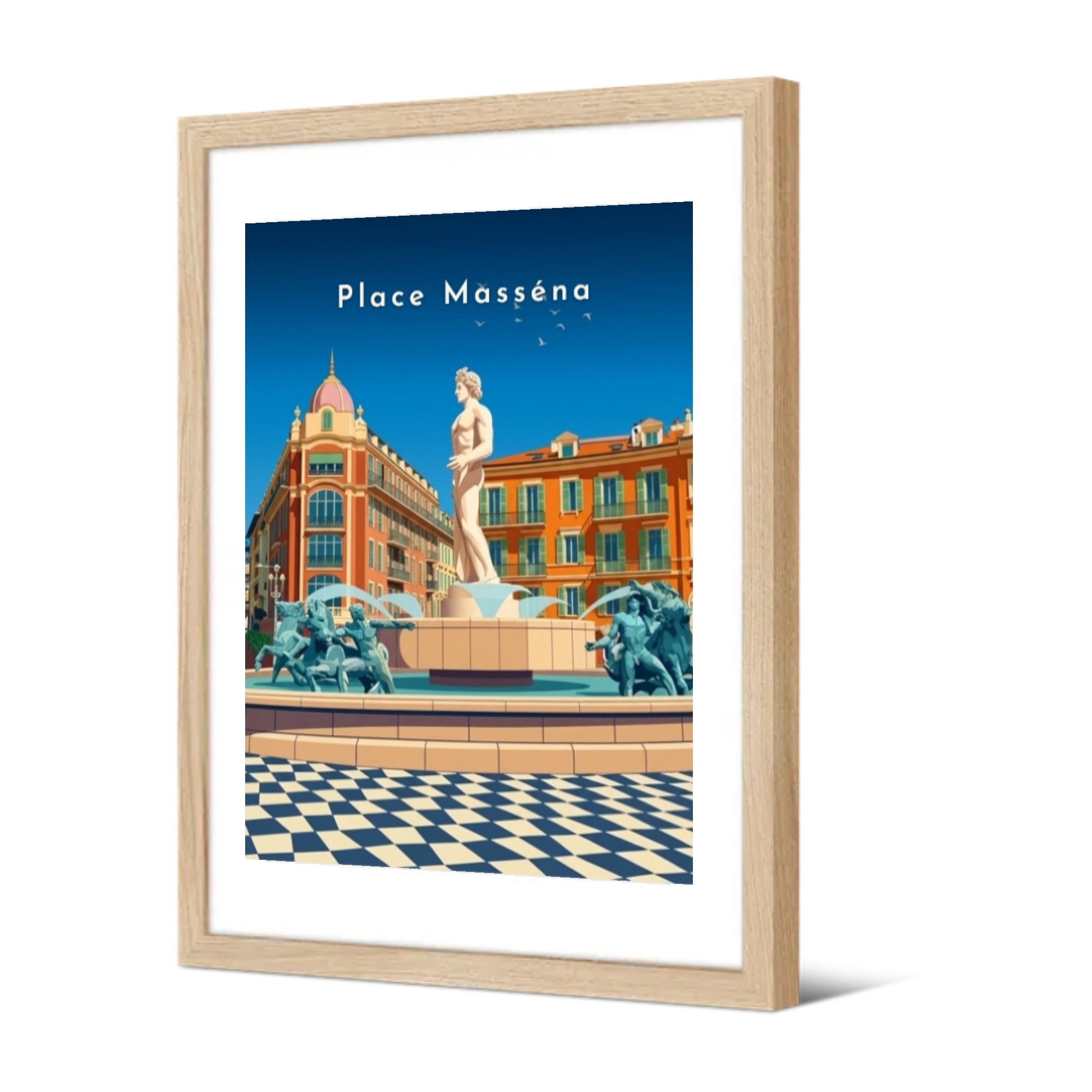 Place Masséna — Pôdevache, encadrée, vue de trois quarts