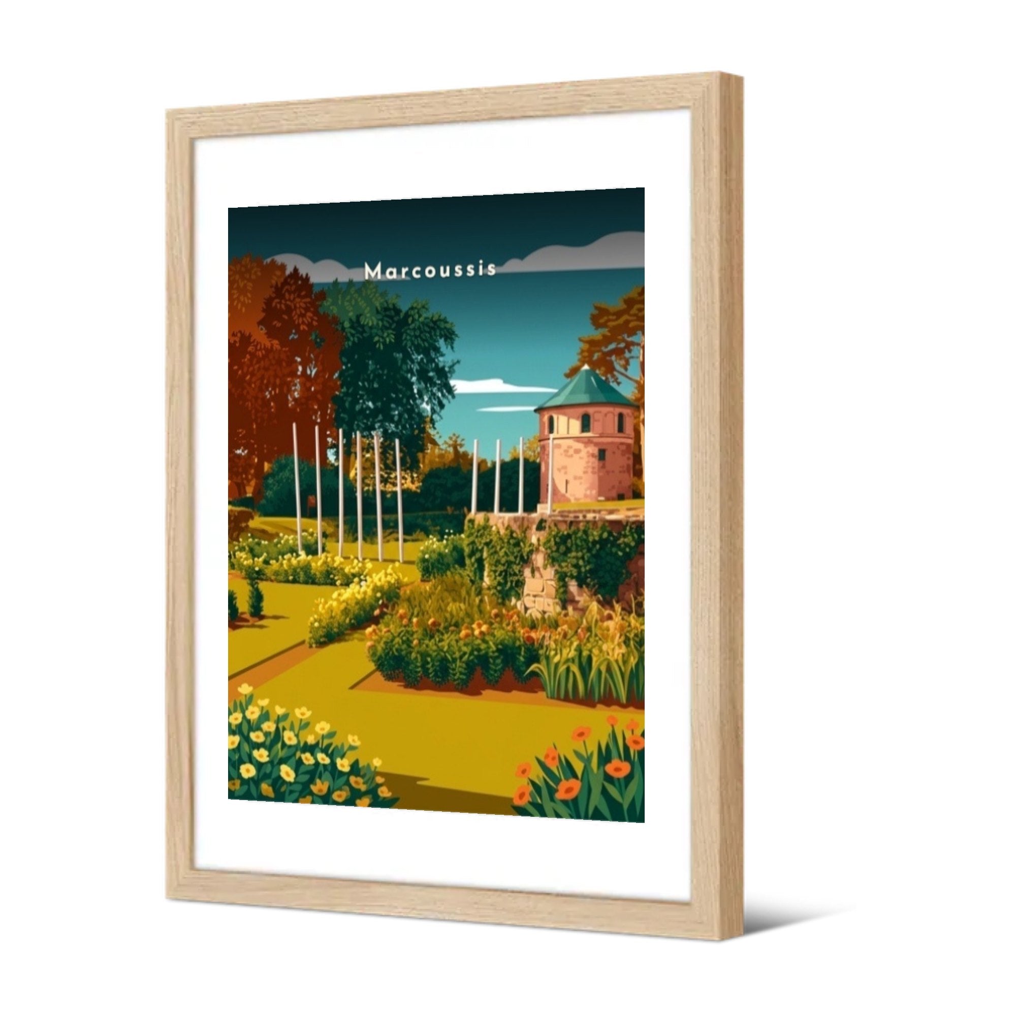 Les jardins du château de Montagu — Pôdevache, encadrée, vue de trois quarts