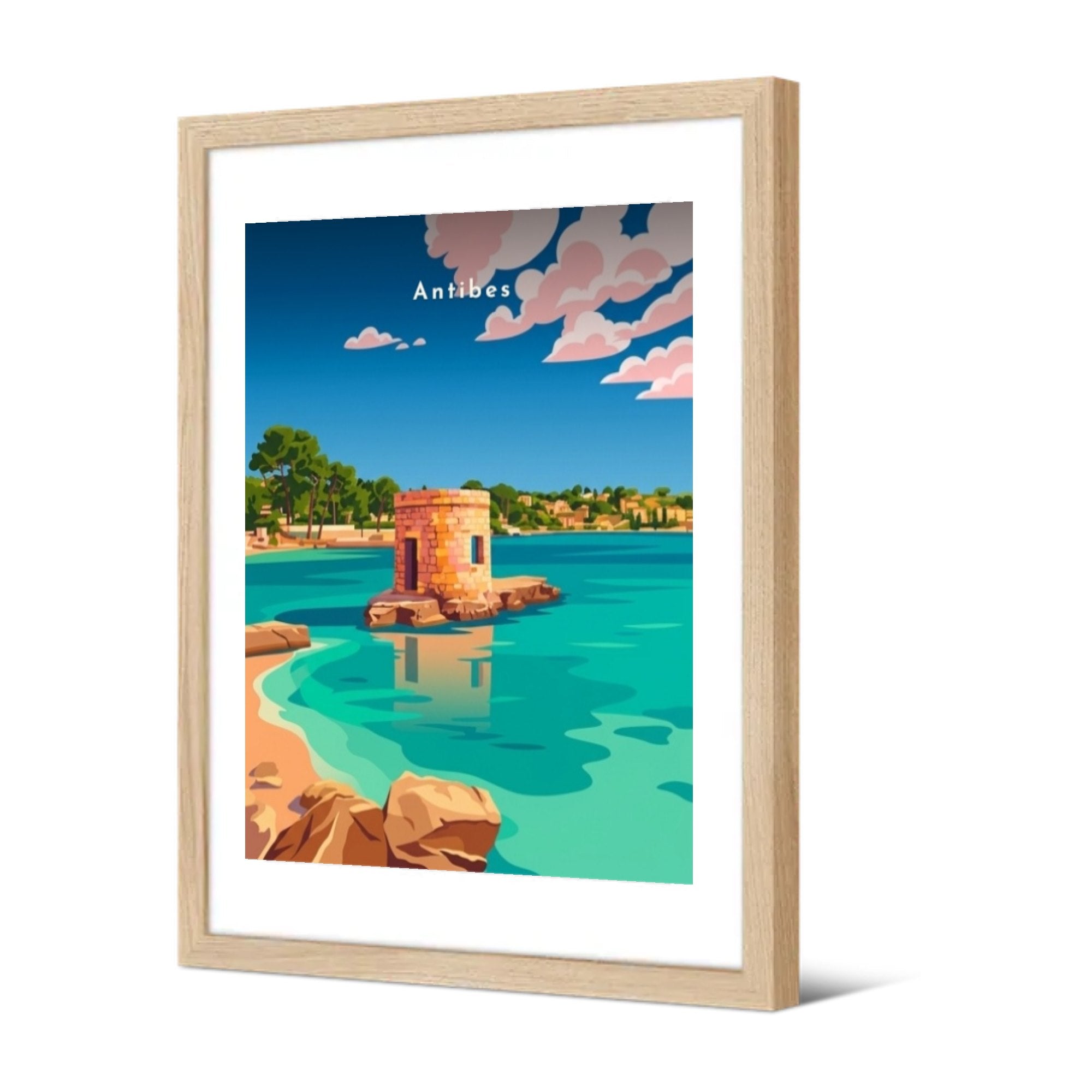 Tour de la plage des Ondes et rochers — Pôdevache, encadrée, vue de trois quarts