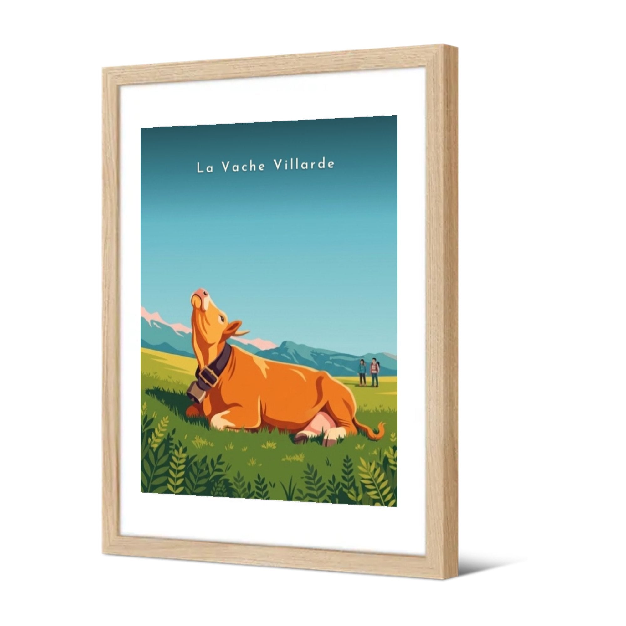 La Vache Villarde — Pôdevache, encadrée, vue de trois quarts