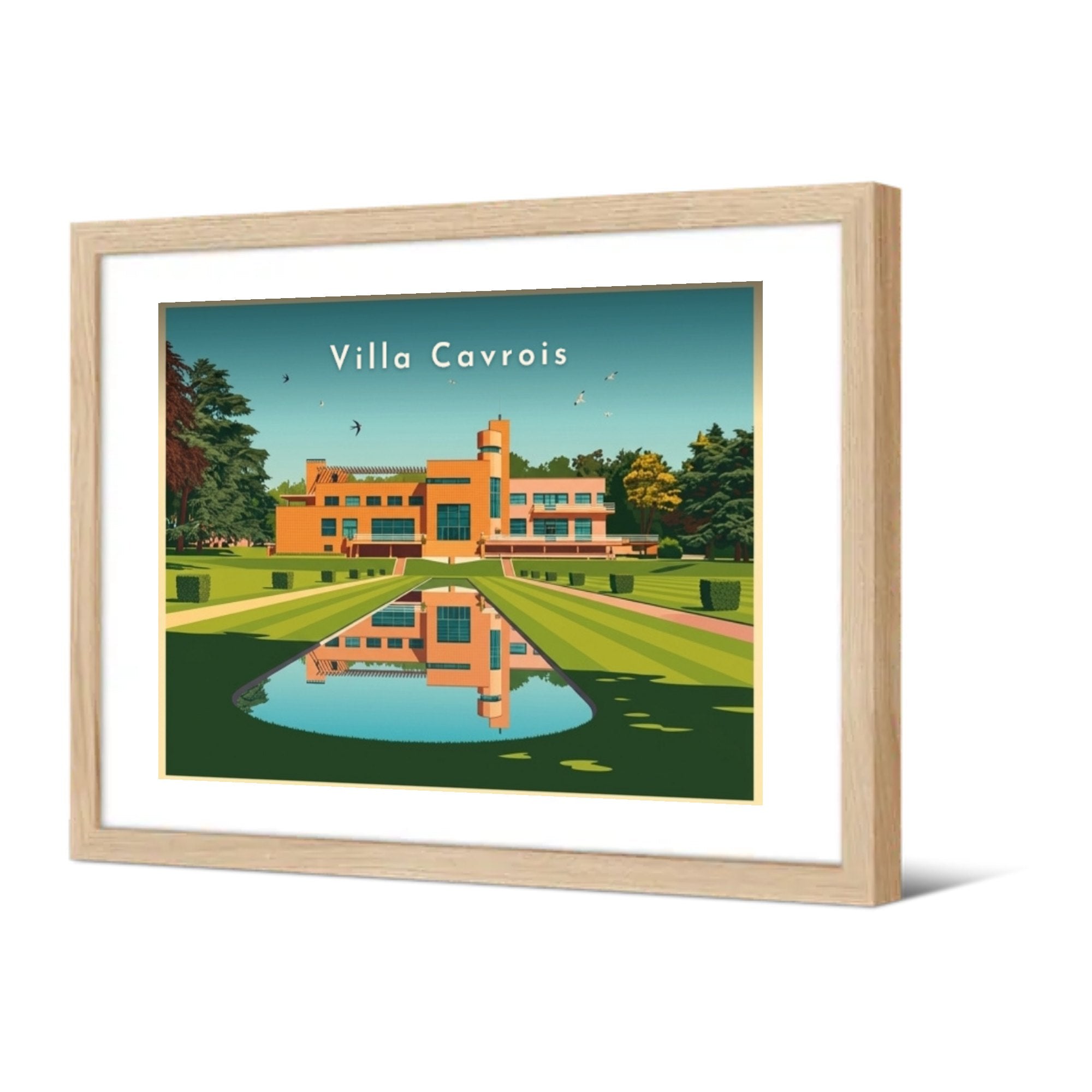 Villa Cavrois — Pôdevache, encadrée, vue de trois quarts
