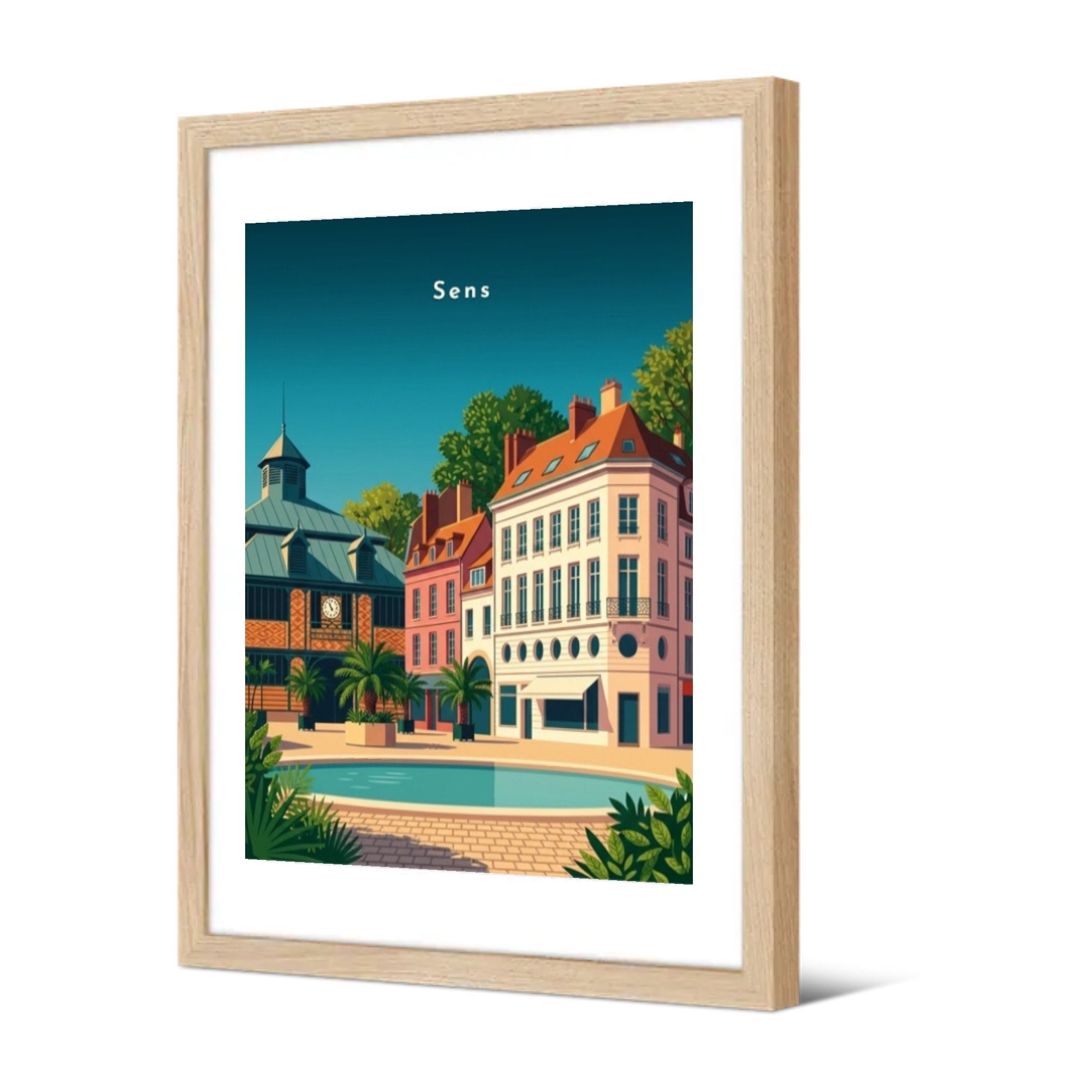 Les Halles — Pôdevache, encadrée, vue de trois quarts