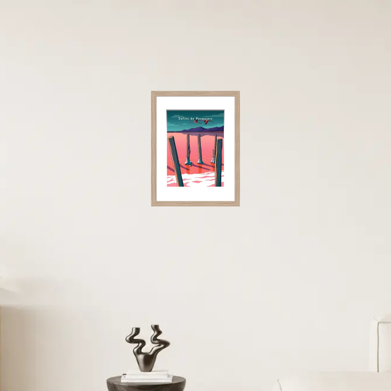 Salins de Pesquiers — Pôdevache, en situation sur un mur