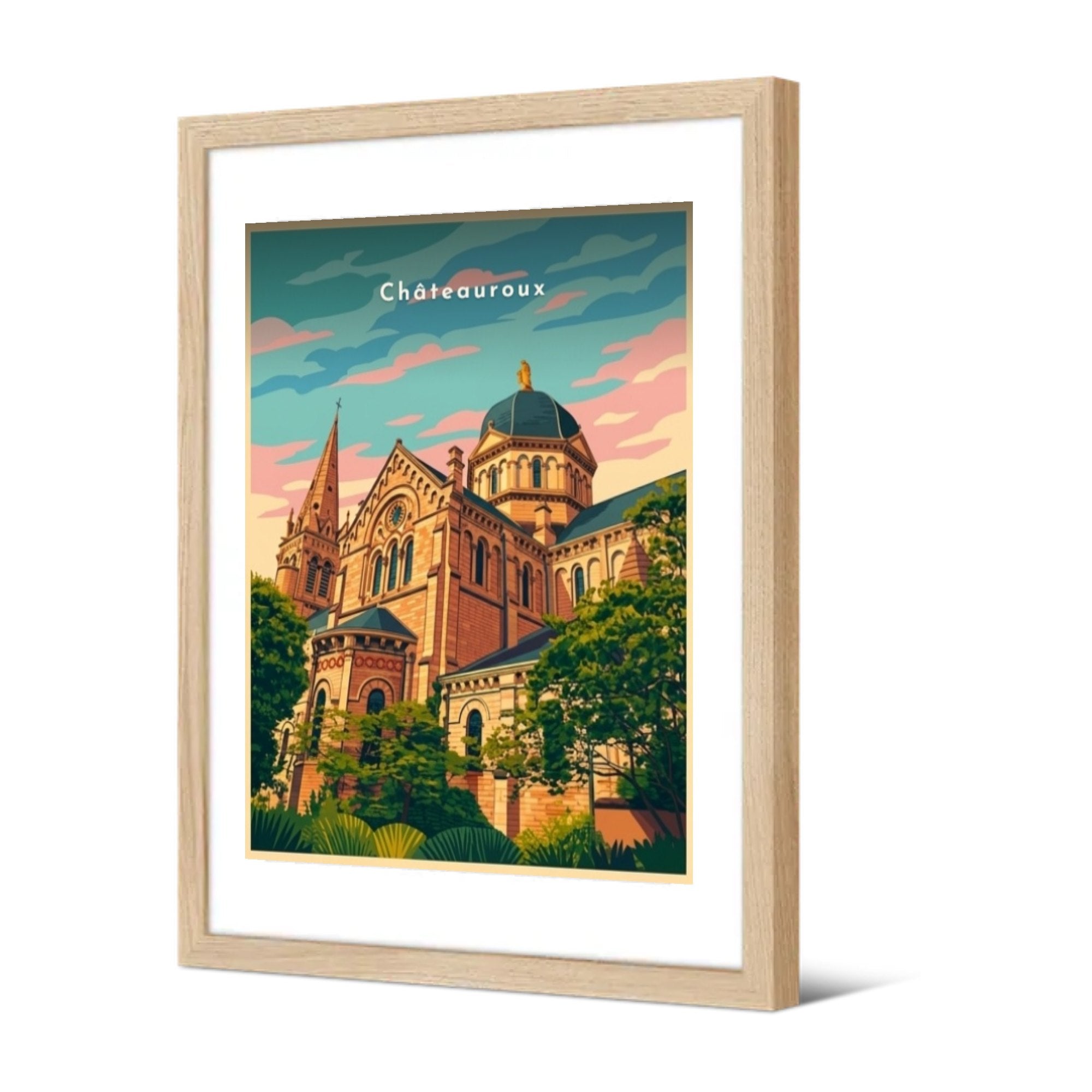Dôme et chevet de Notre-Dame — Pôdevache, encadrée, vue de trois quarts