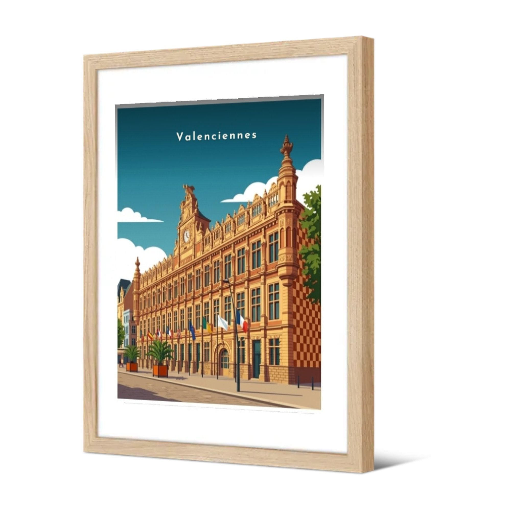L'Hôtel de Ville — Pôdevache, encadrée, vue de trois quarts