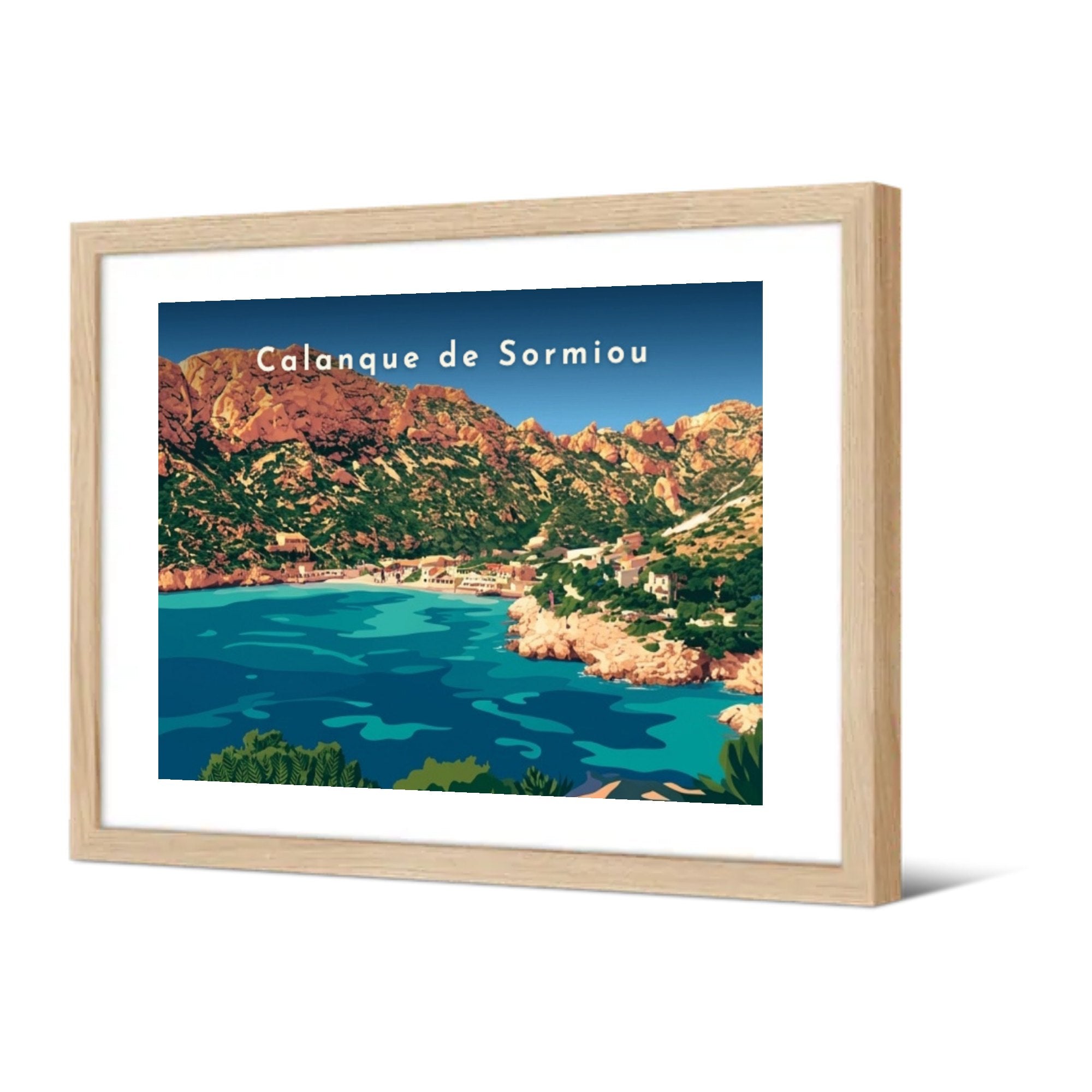 Calanque de Sormiou — Pôdevache, encadrée, vue de trois quarts