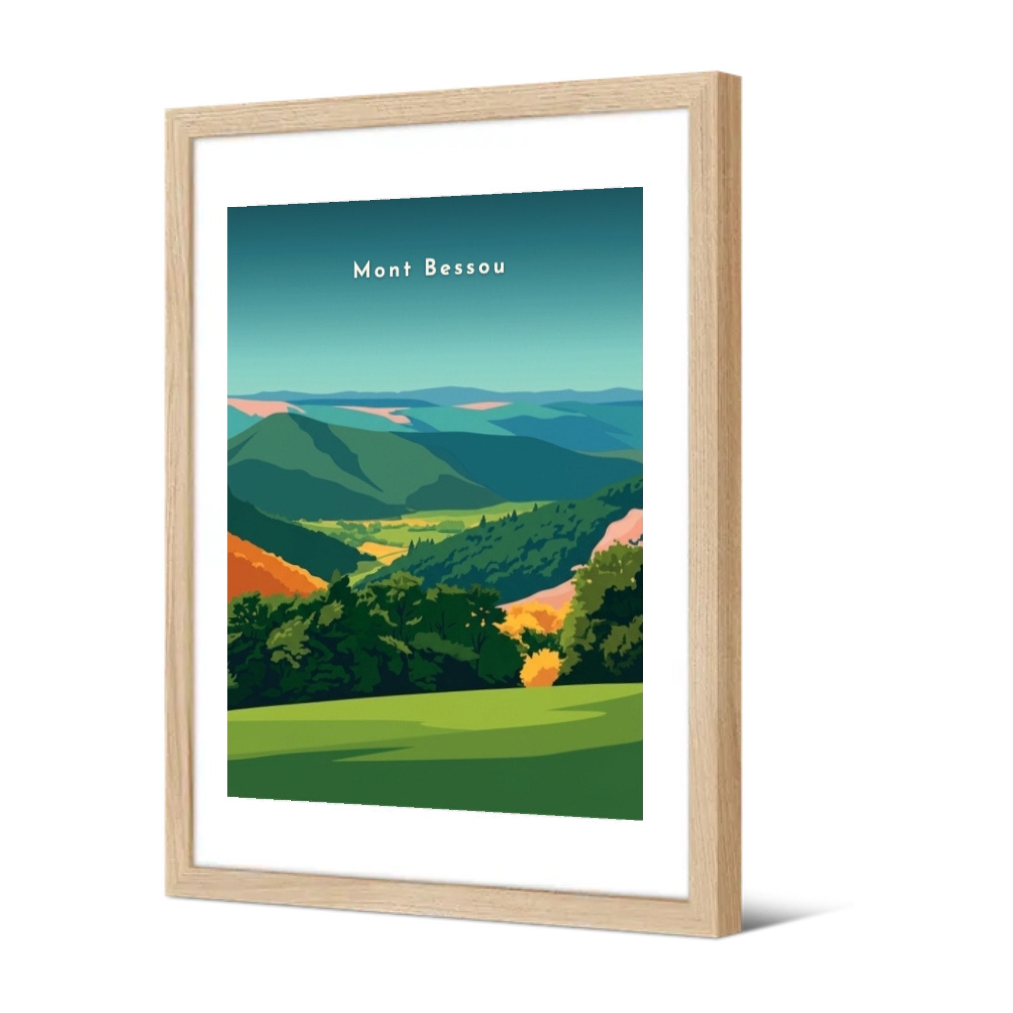Mont Bessou — Pôdevache, encadrée, vue de trois quarts