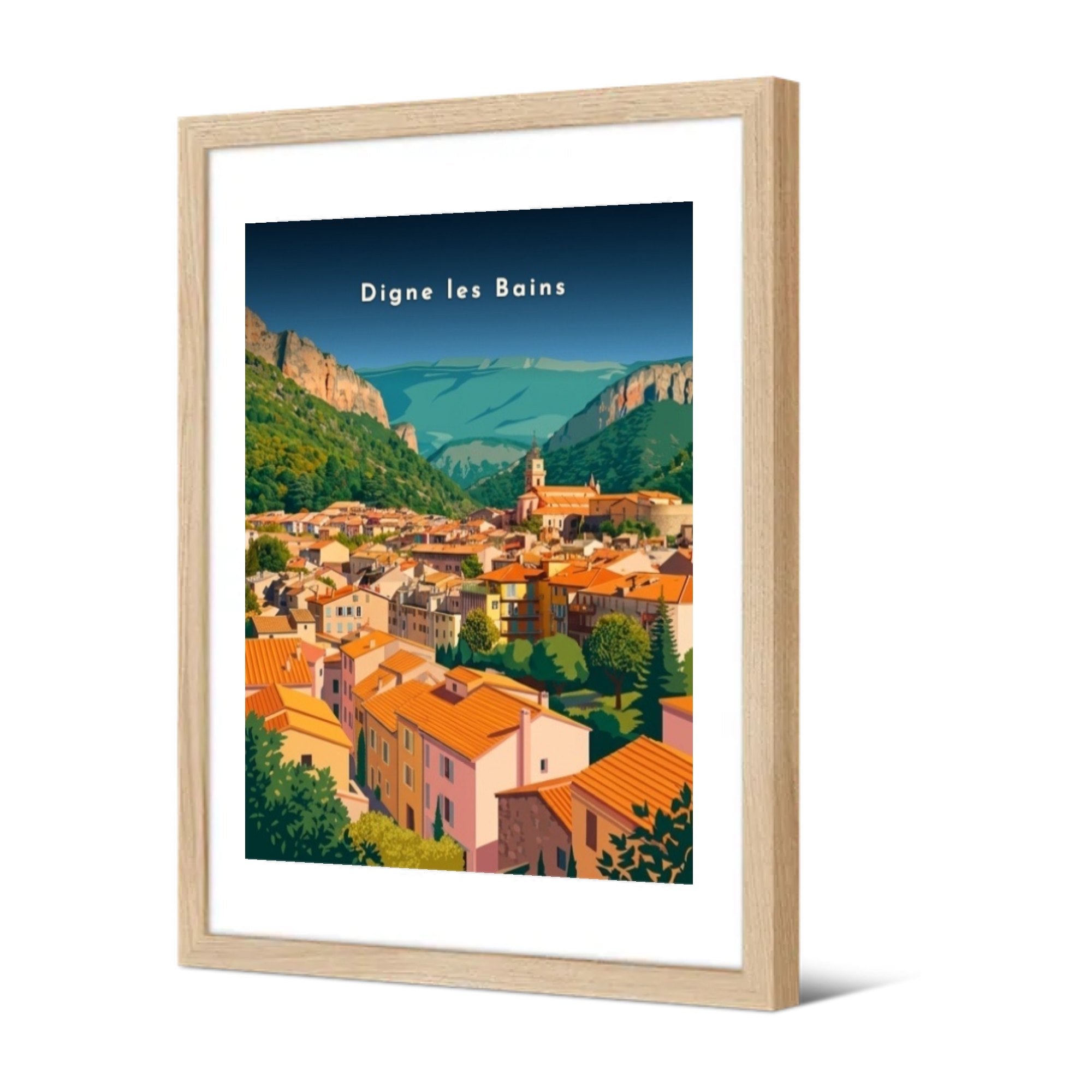 Panorama sur les toits — Pôdevache, encadrée, vue de trois quarts