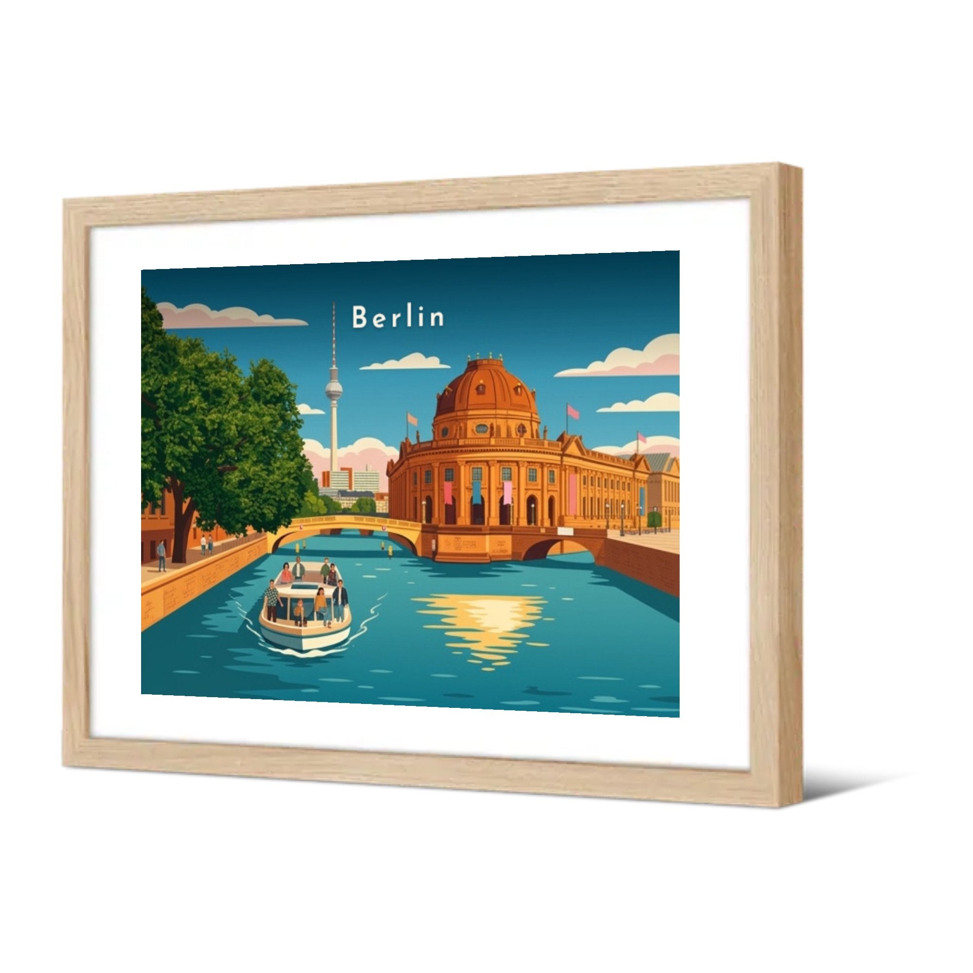 Le Bode-Museum et la Spree — Pôdevache, encadrée, vue de trois quarts
