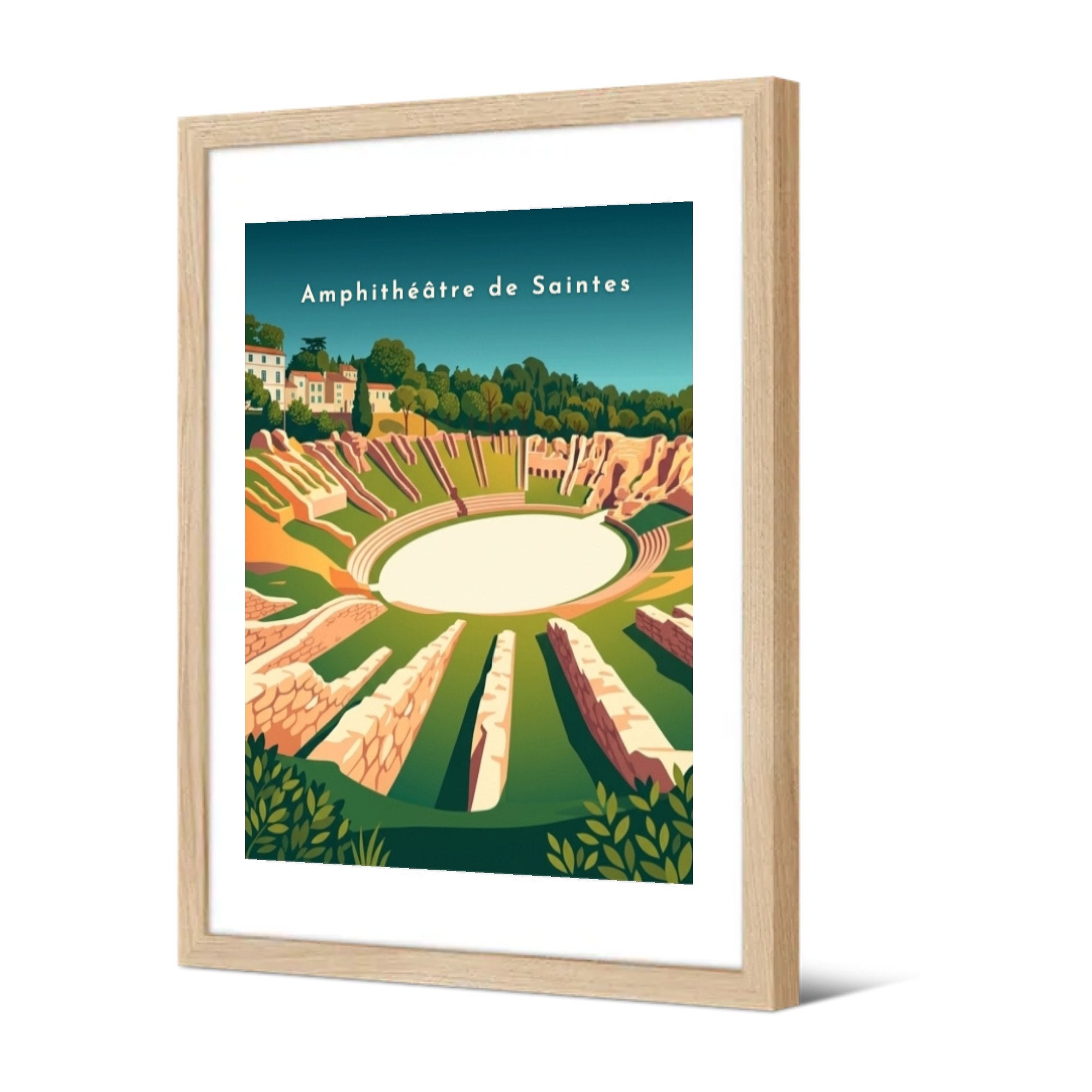 Amphithéâtre de Saintes — Pôdevache, encadrée, vue de trois quarts