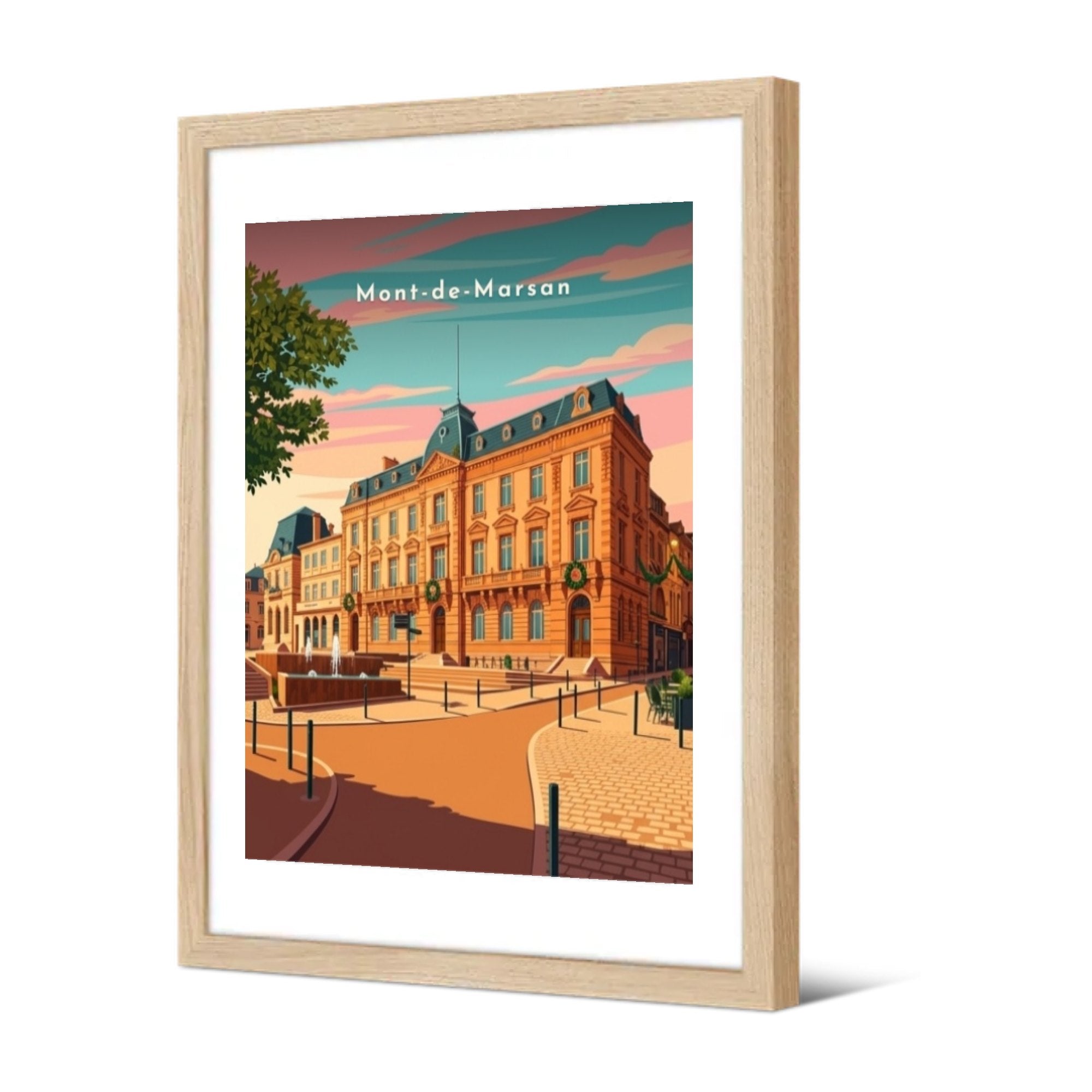 L'Hôtel de Ville — Pôdevache, encadrée, vue de trois quarts