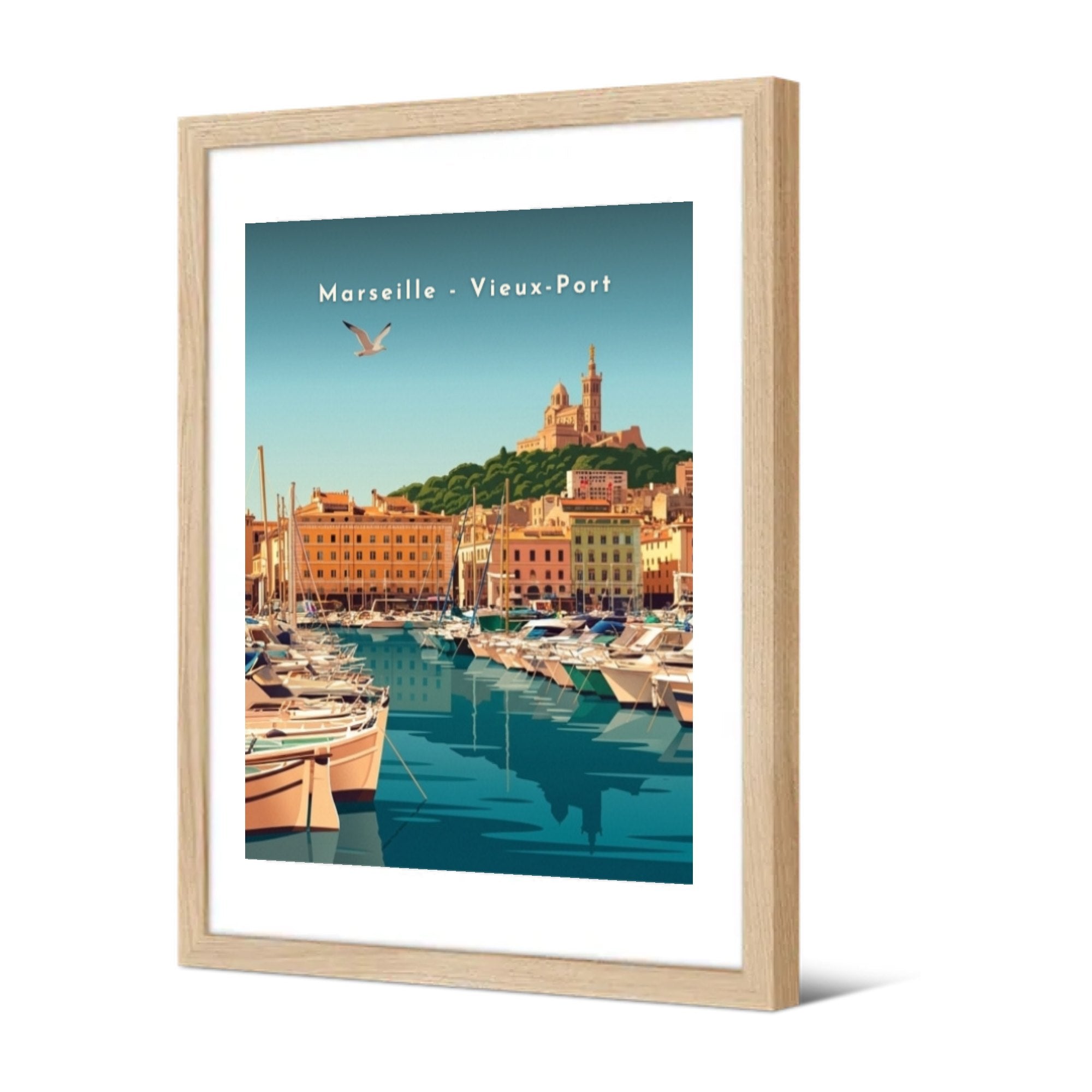 Marseille - Vieux-Port — Pôdevache, encadrée, vue de trois quarts