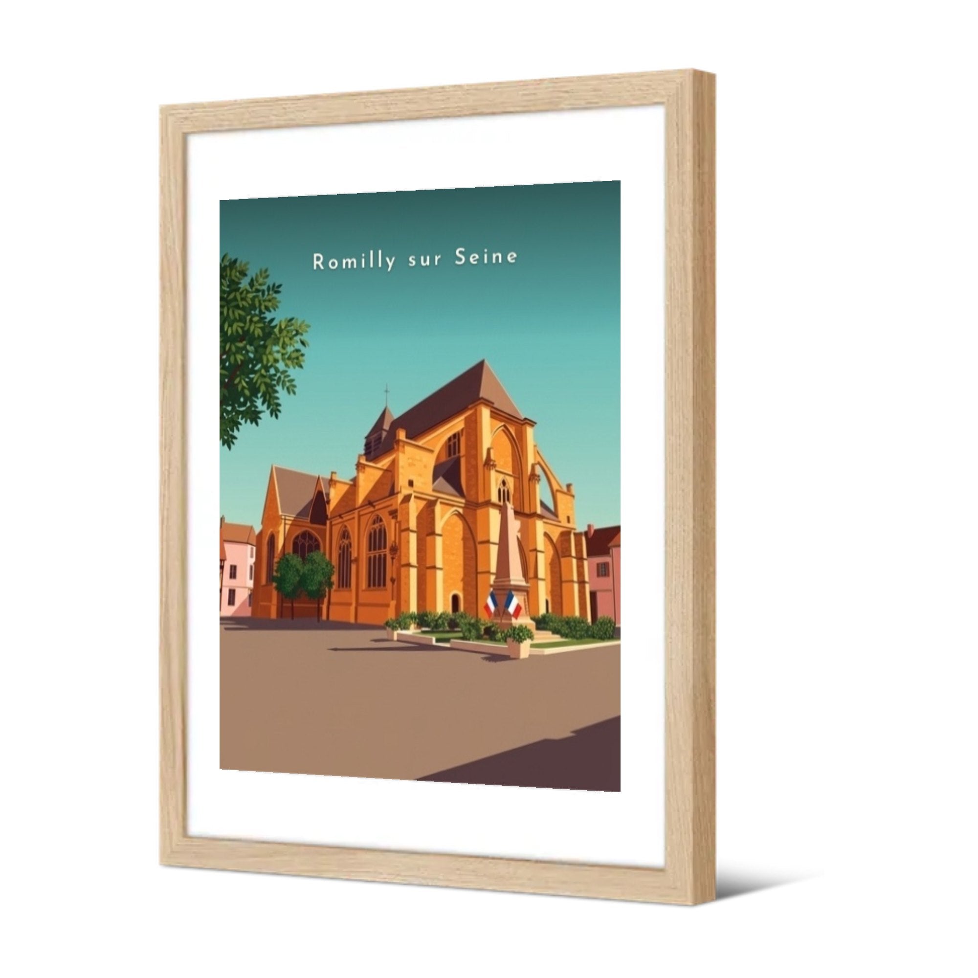 Église Saint-Martin — Pôdevache, encadrée, vue de trois quarts