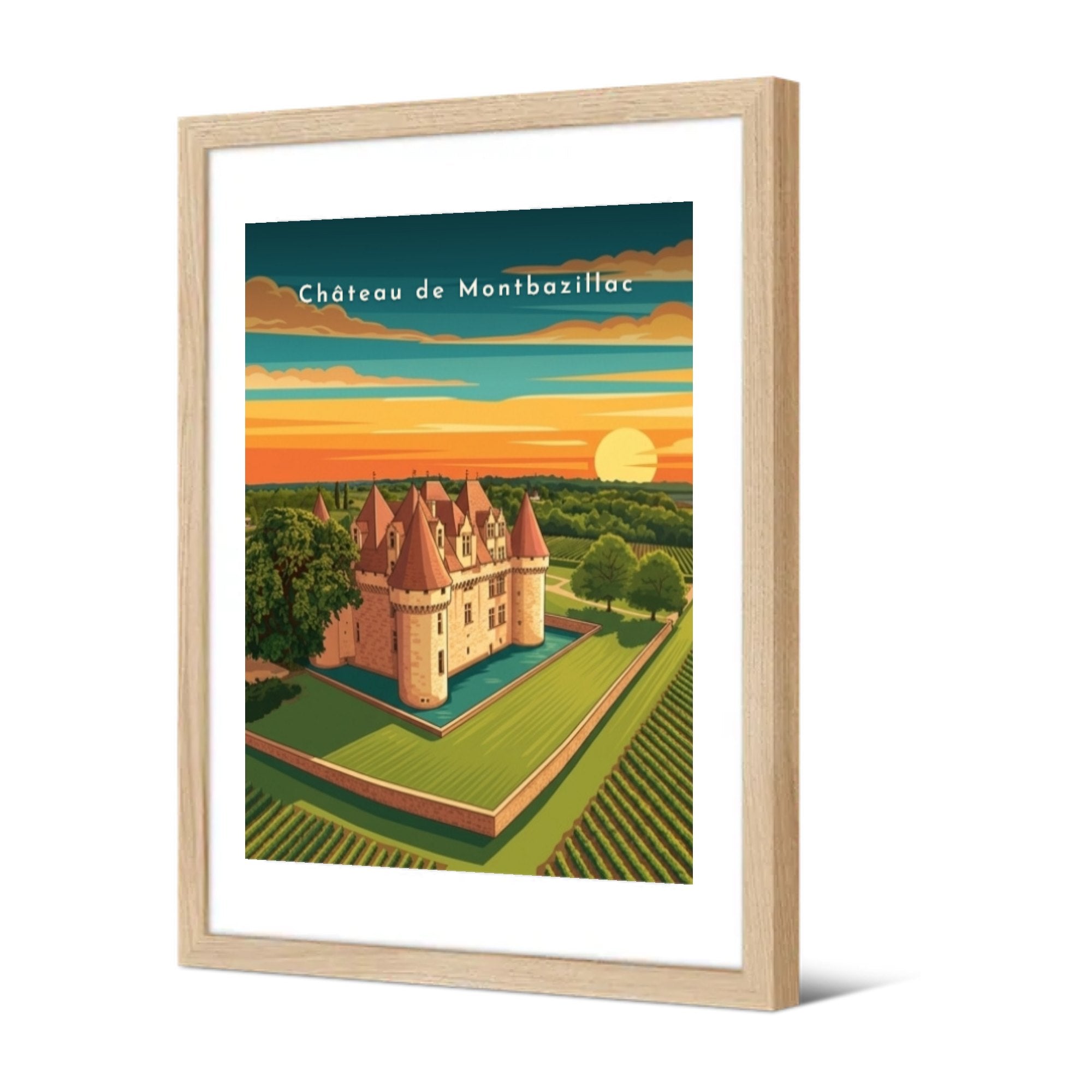 Château de Montbazillac — Pôdevache, encadrée, vue de trois quarts