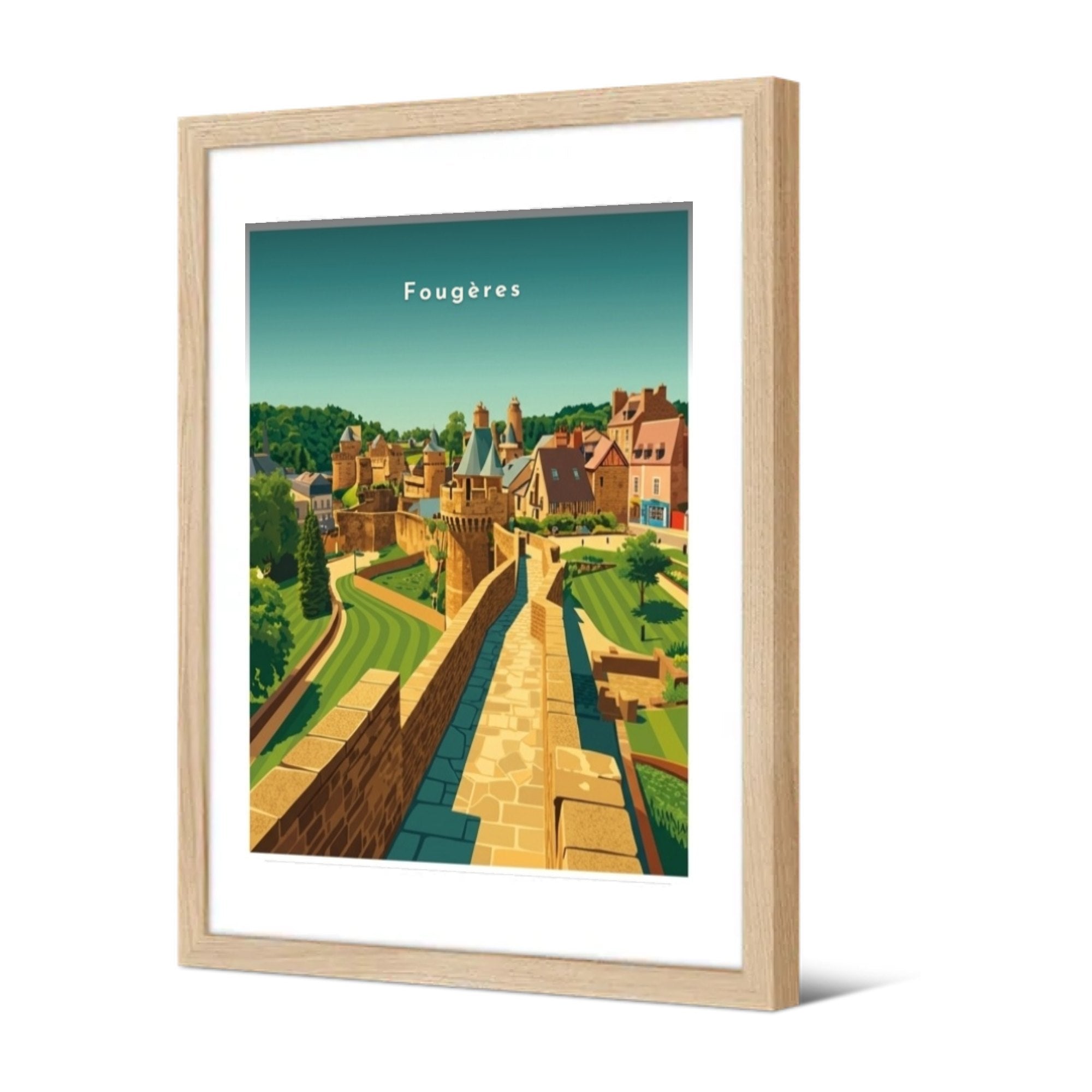 Les remparts du château — Pôdevache, encadrée, vue de trois quarts