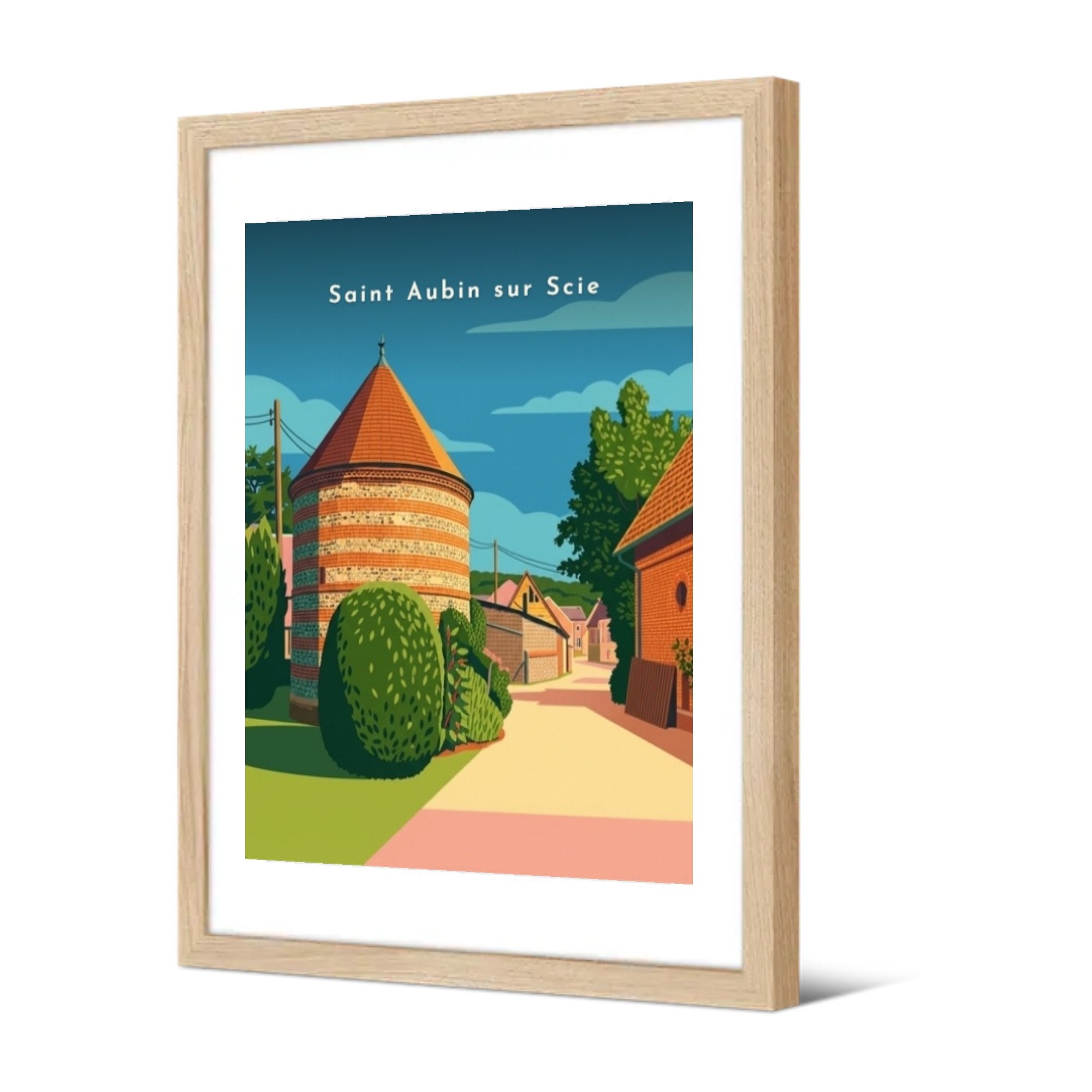 Saint Aubin sur Scie — Pôdevache, encadrée, vue de trois quarts