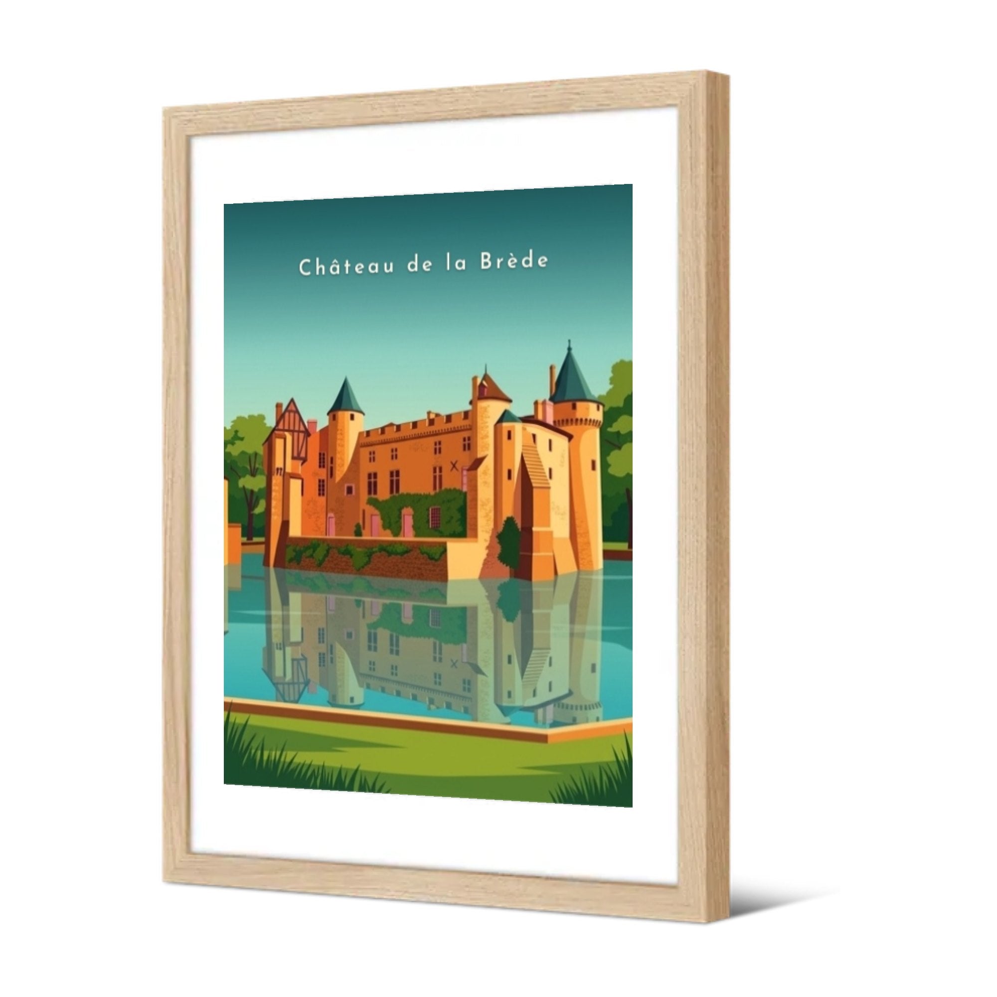 Château de la Brède — Pôdevache, encadrée, vue de trois quarts