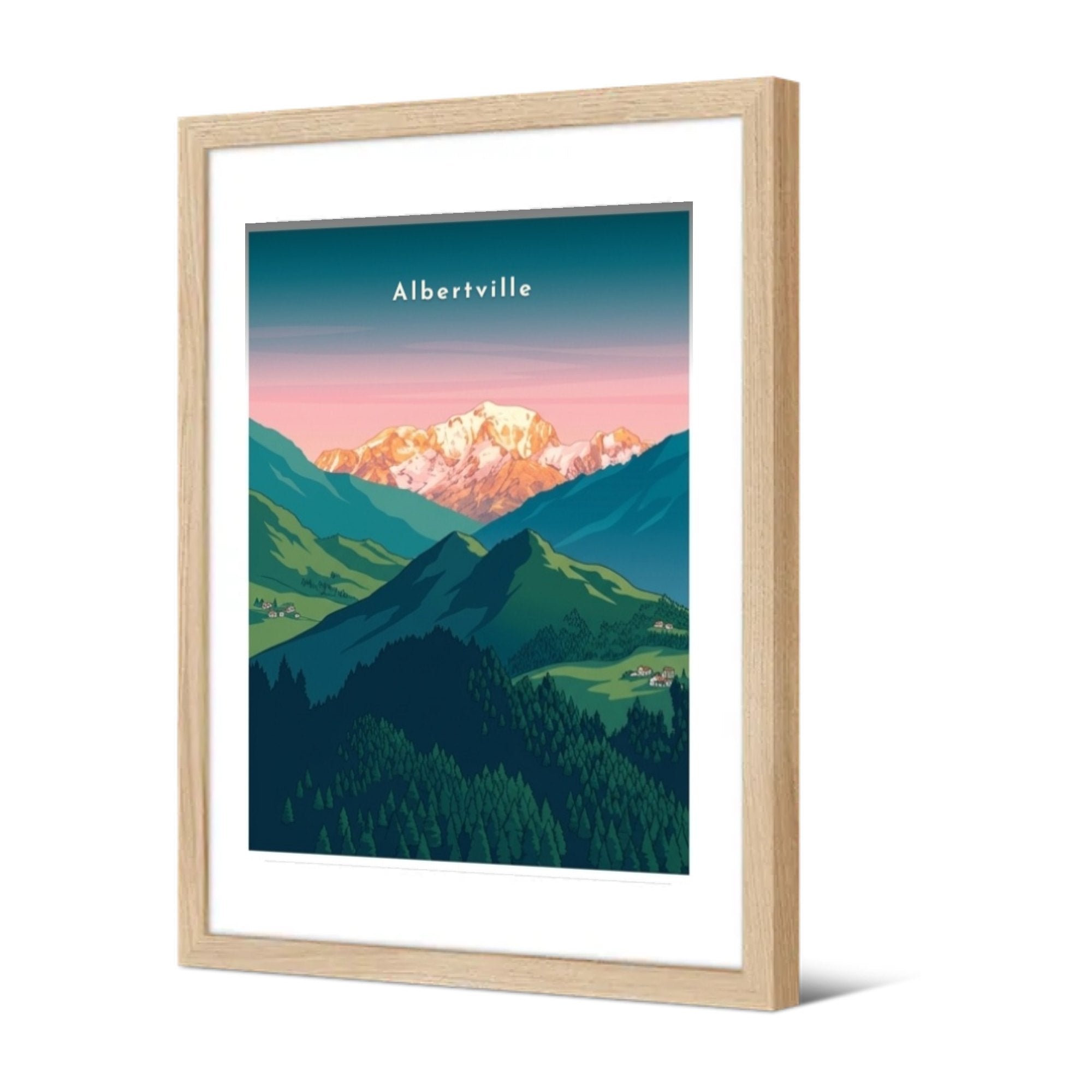Vue sur le mont Blanc — Pôdevache, encadrée, vue de trois quarts
