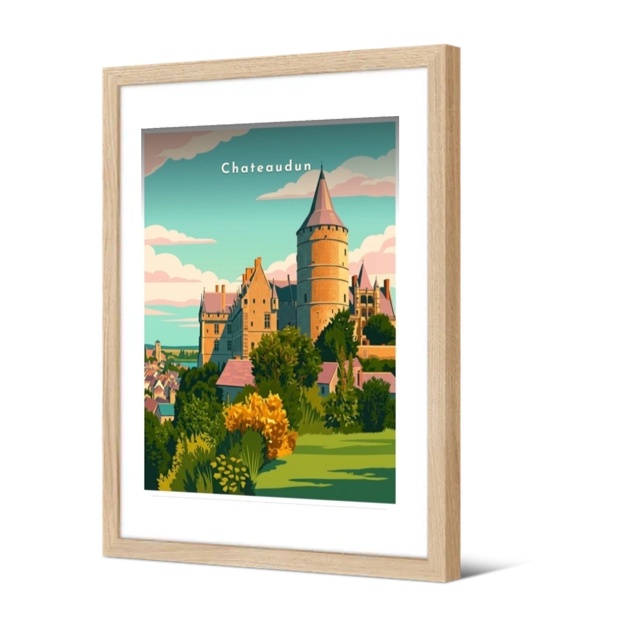Le château depuis les jardins — Pôdevache, encadrée, vue de trois quarts