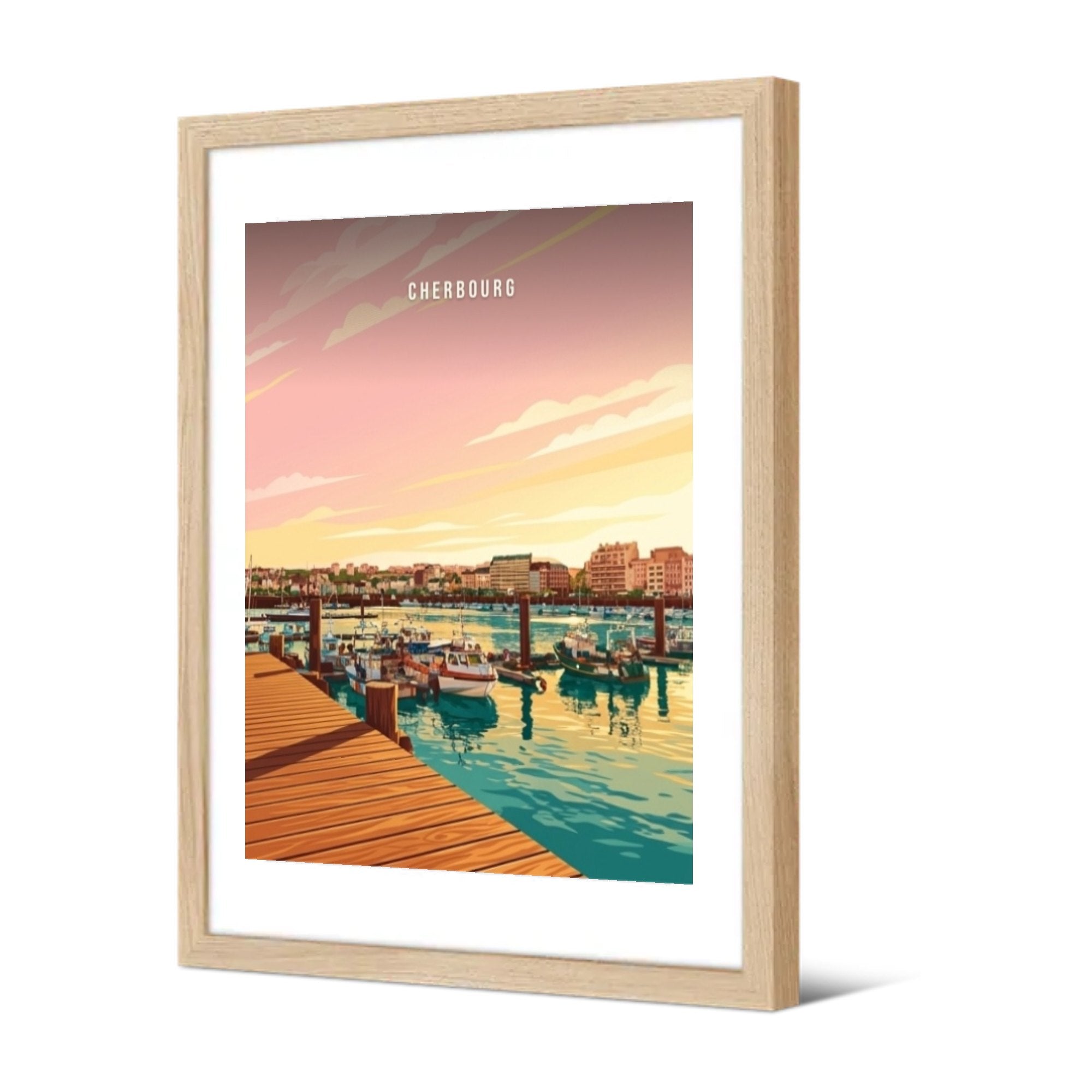 Cherbourg — Pôdevache, encadrée, vue de trois quarts