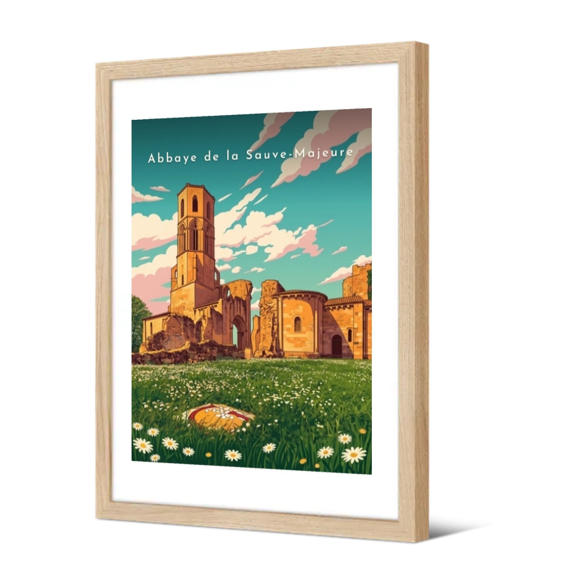 Abbaye de la Sauve-Majeure — Pôdevache, encadrée, vue de trois quarts