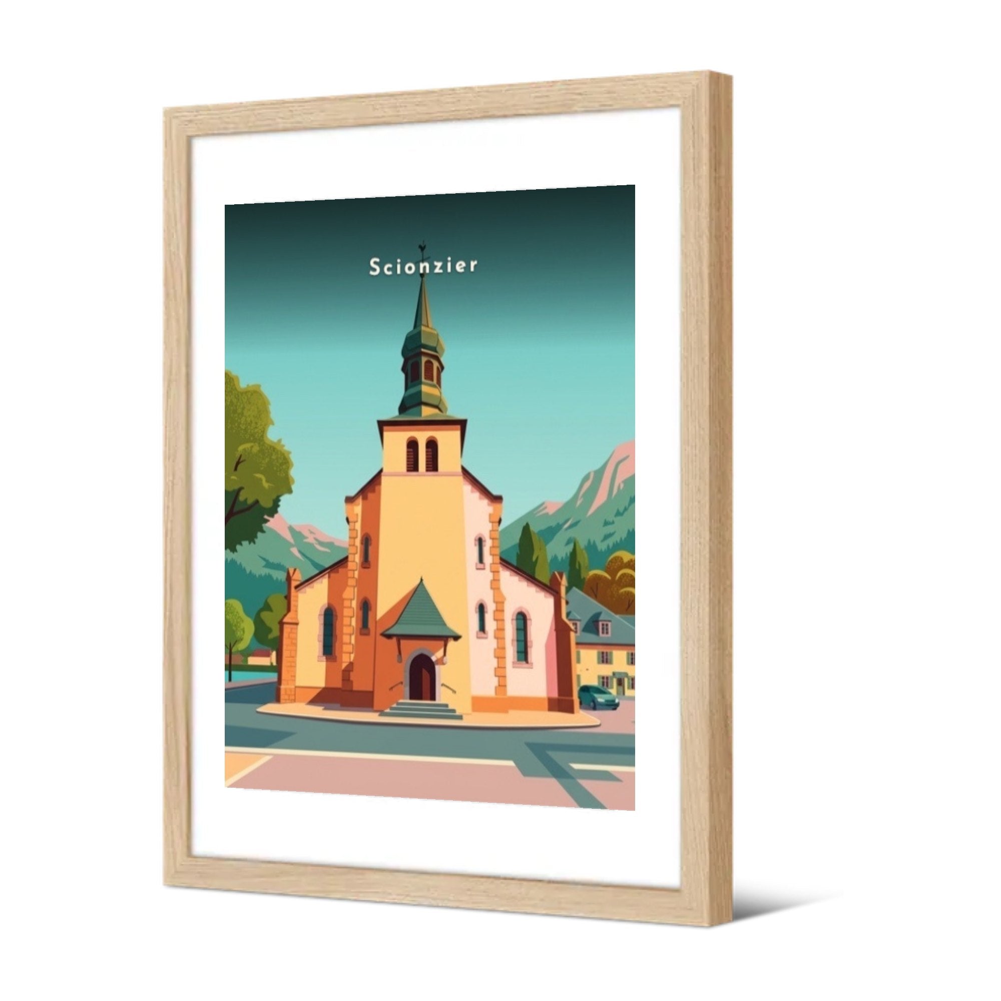 Église Saint-Pierre — Pôdevache, encadrée, vue de trois quarts