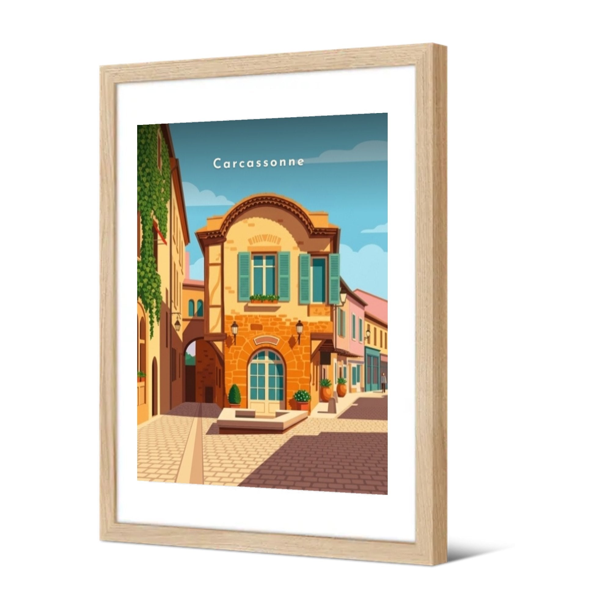 Maison ocre et passage voûté — Pôdevache, encadrée, vue de trois quarts