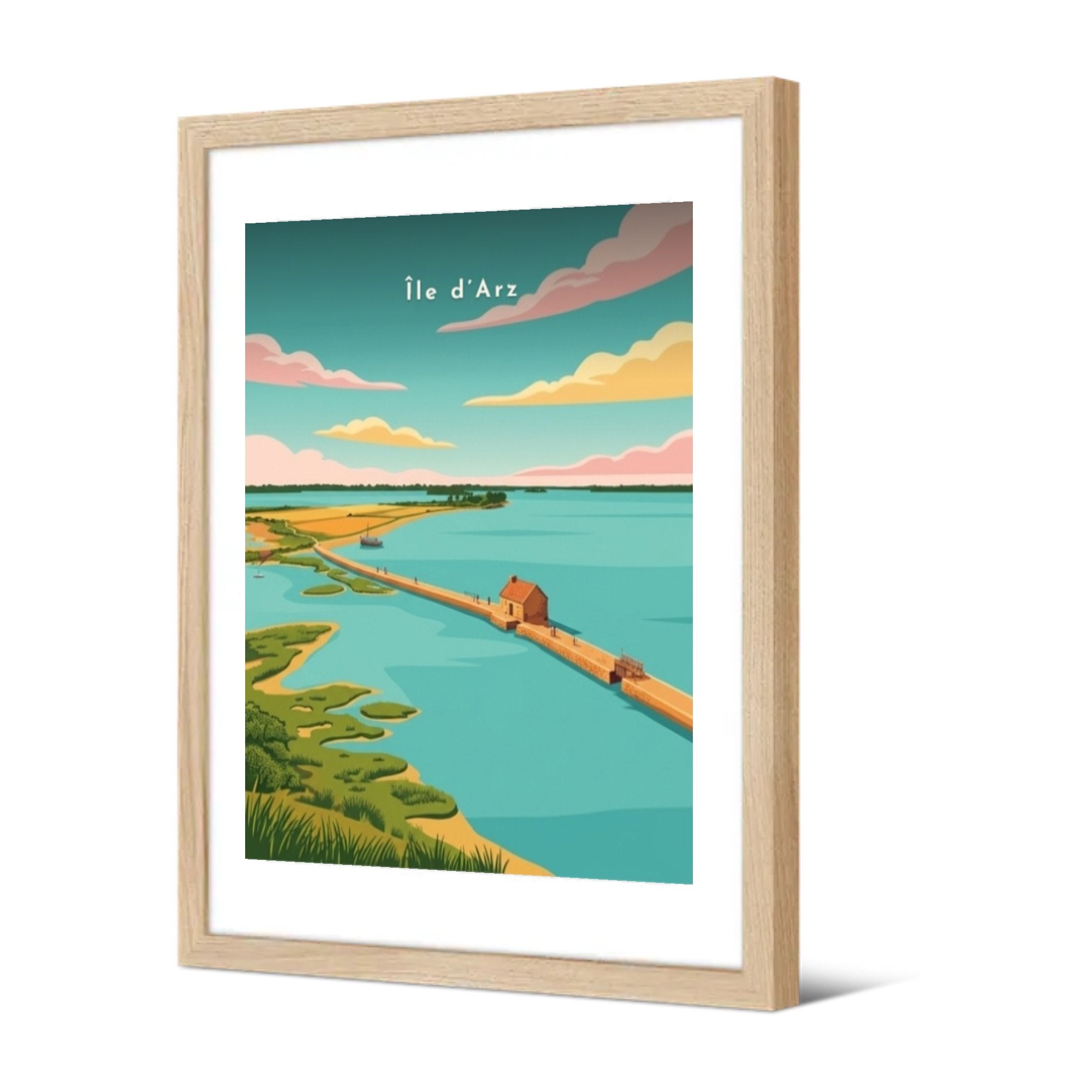 Digue du moulin à marée du Berno — Pôdevache, encadrée, vue de trois quarts