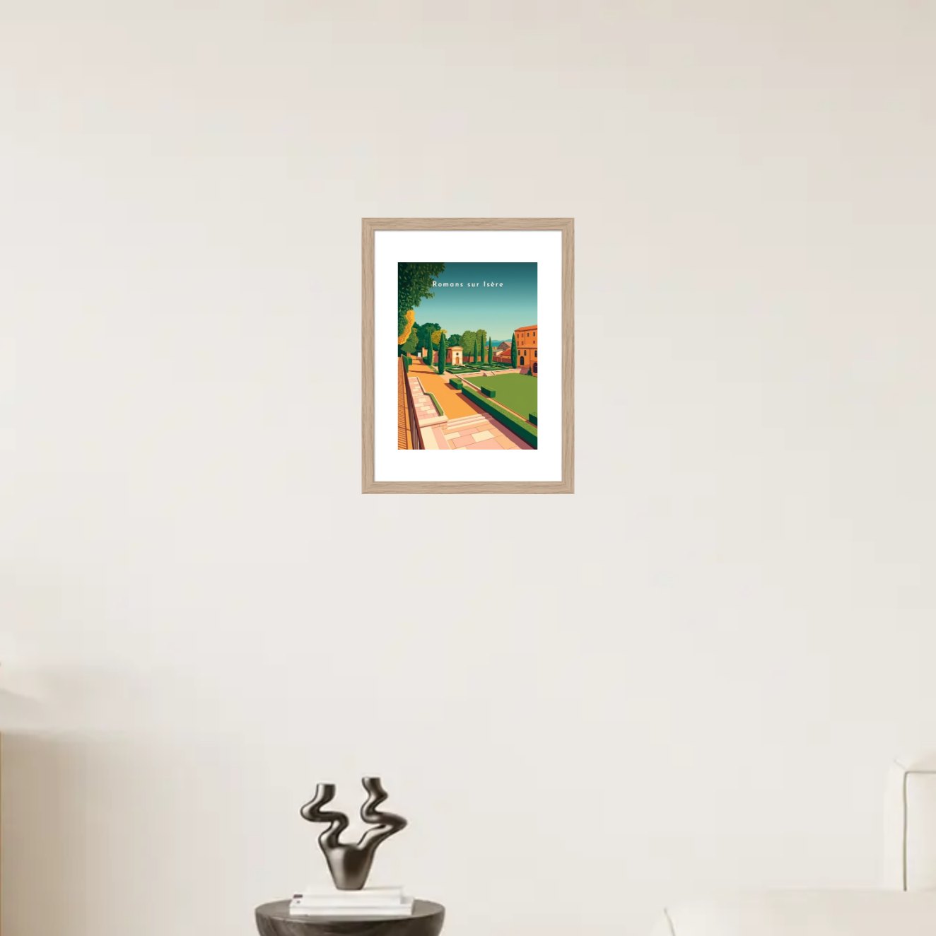 Jardins du musée de la Chaussure — Pôdevache, en situation sur un mur