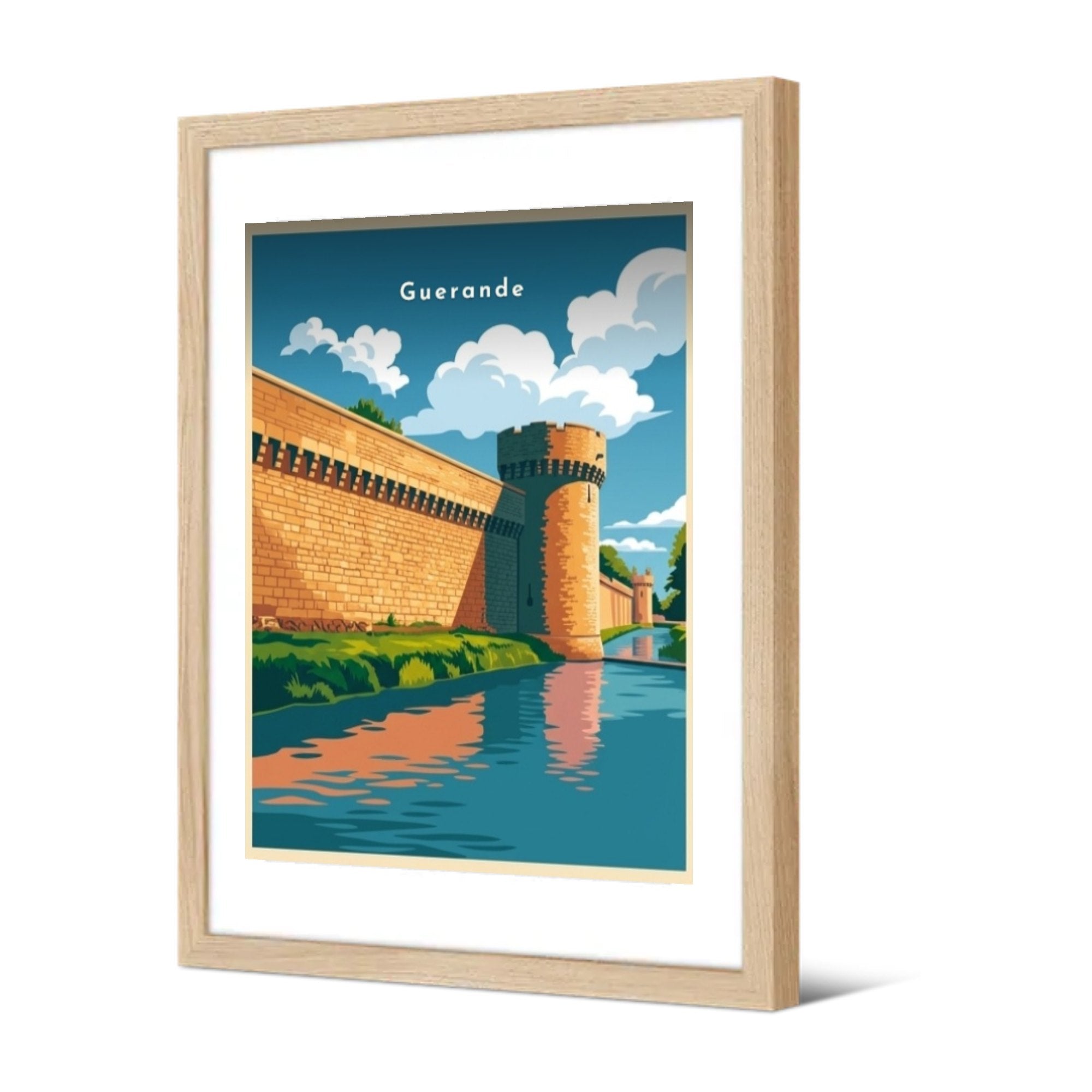 Les remparts et les douves — Pôdevache, encadrée, vue de trois quarts