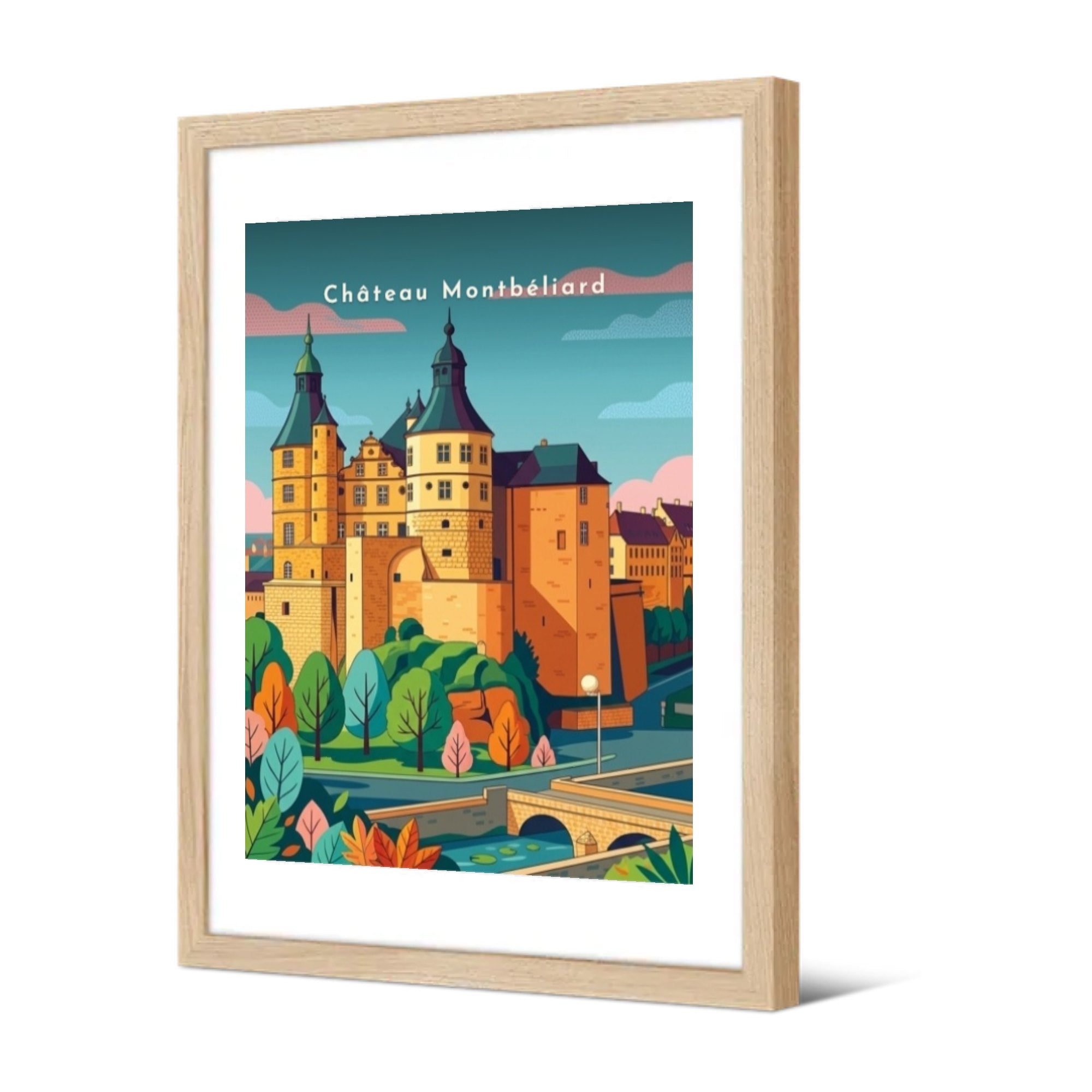 Château Montbéliard — Pôdevache, encadrée, vue de trois quarts