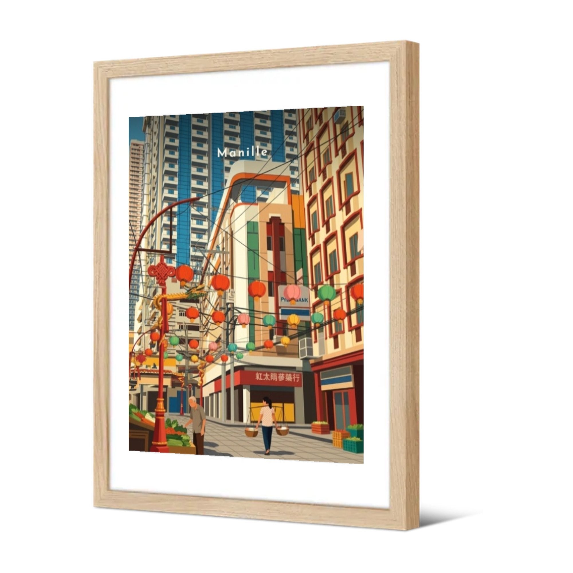 Le quartier chinois de Binondo — Pôdevache, encadrée, vue de trois quarts