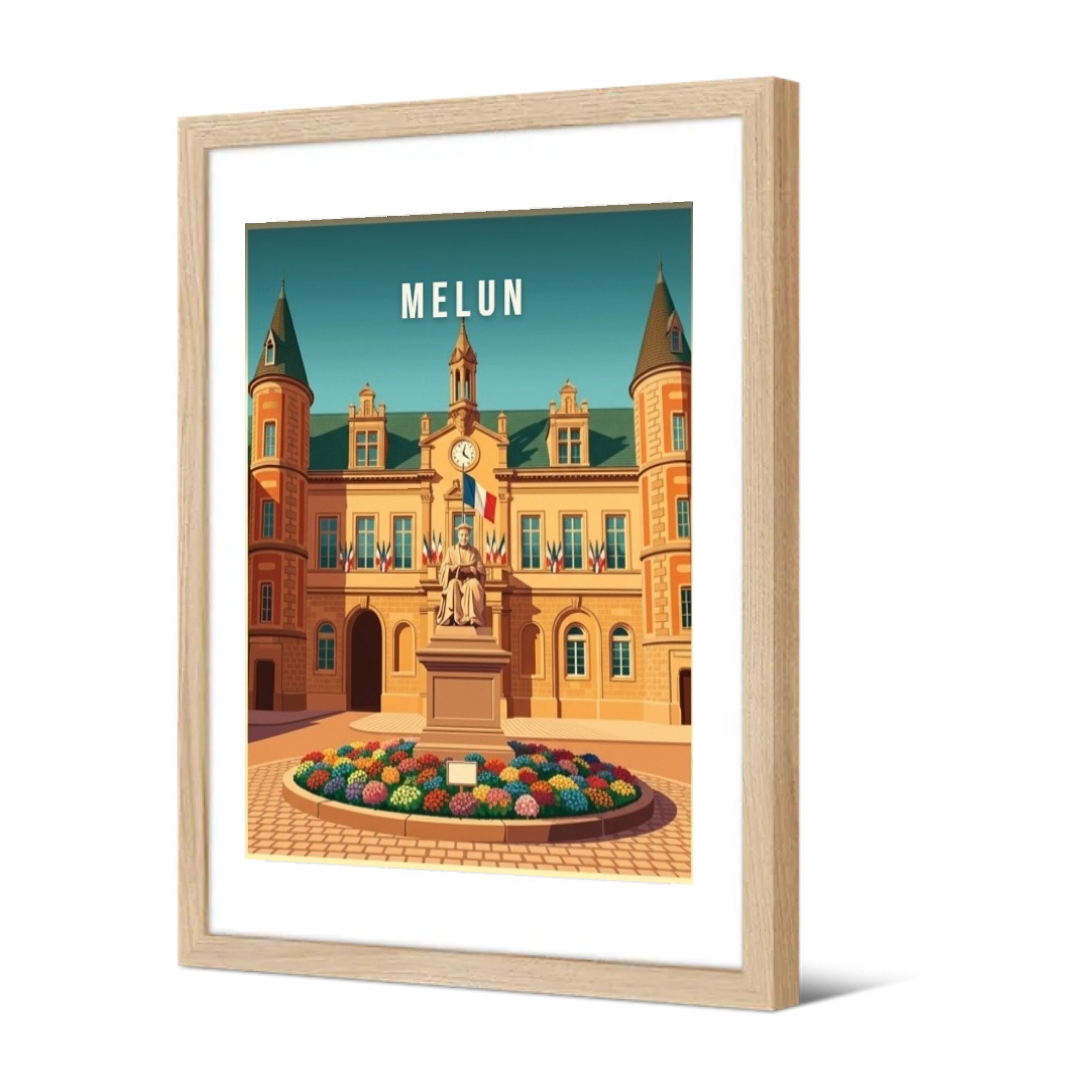 L'Hôtel de Ville — Pôdevache, encadrée, vue de trois quarts
