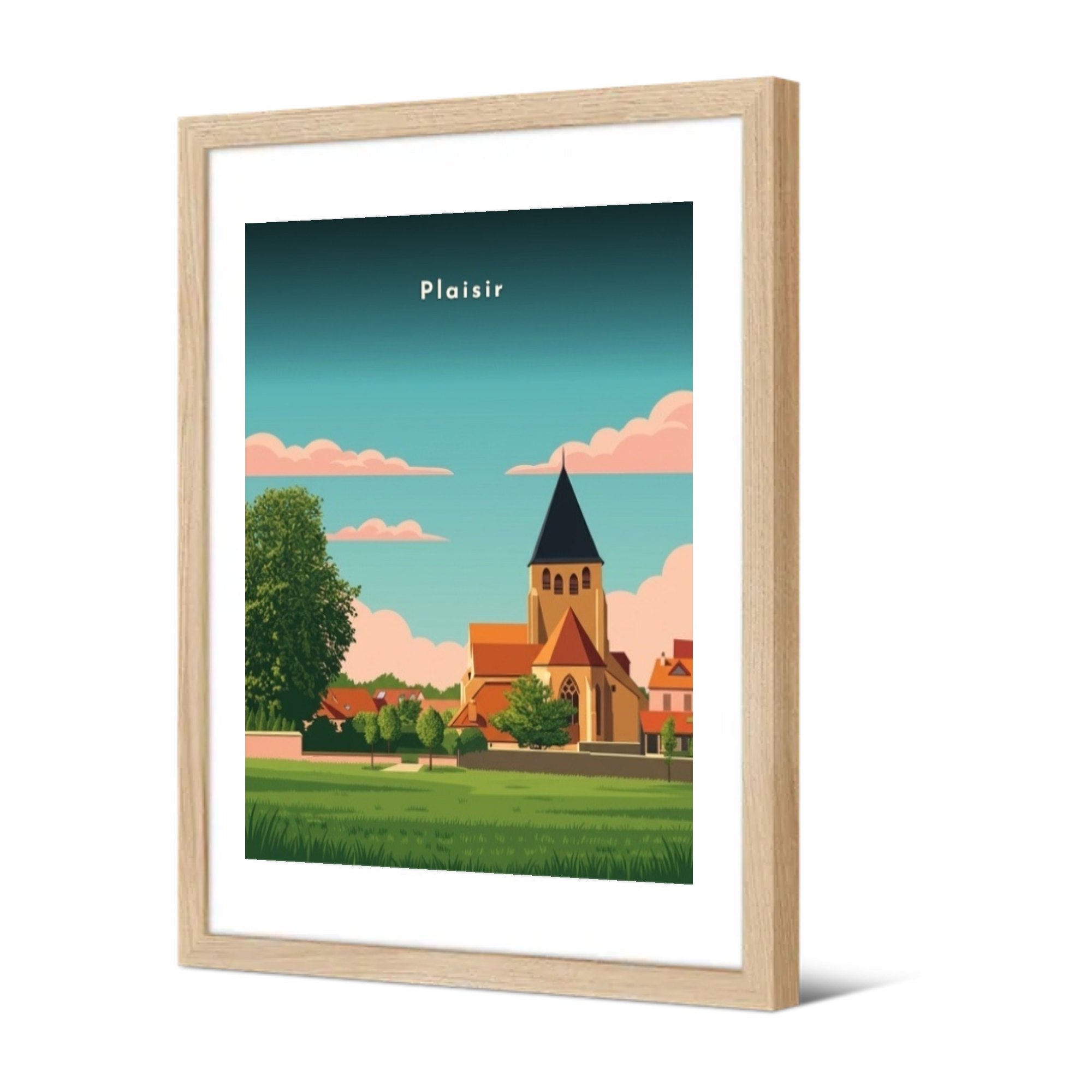 L'église Saint-Pierre — Pôdevache, encadrée, vue de trois quarts