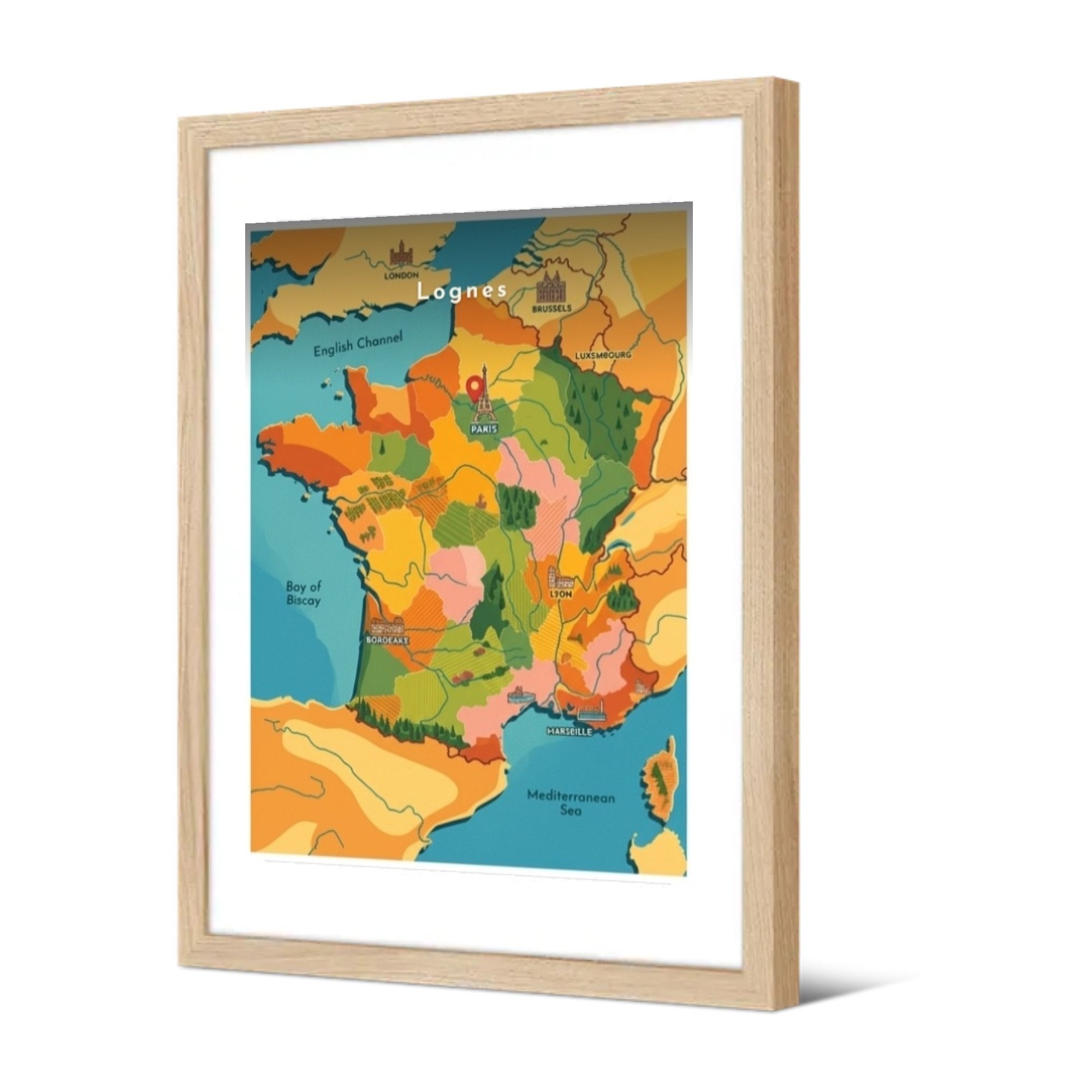 Localisation sur la carte de France — Pôdevache, encadrée, vue de trois quarts