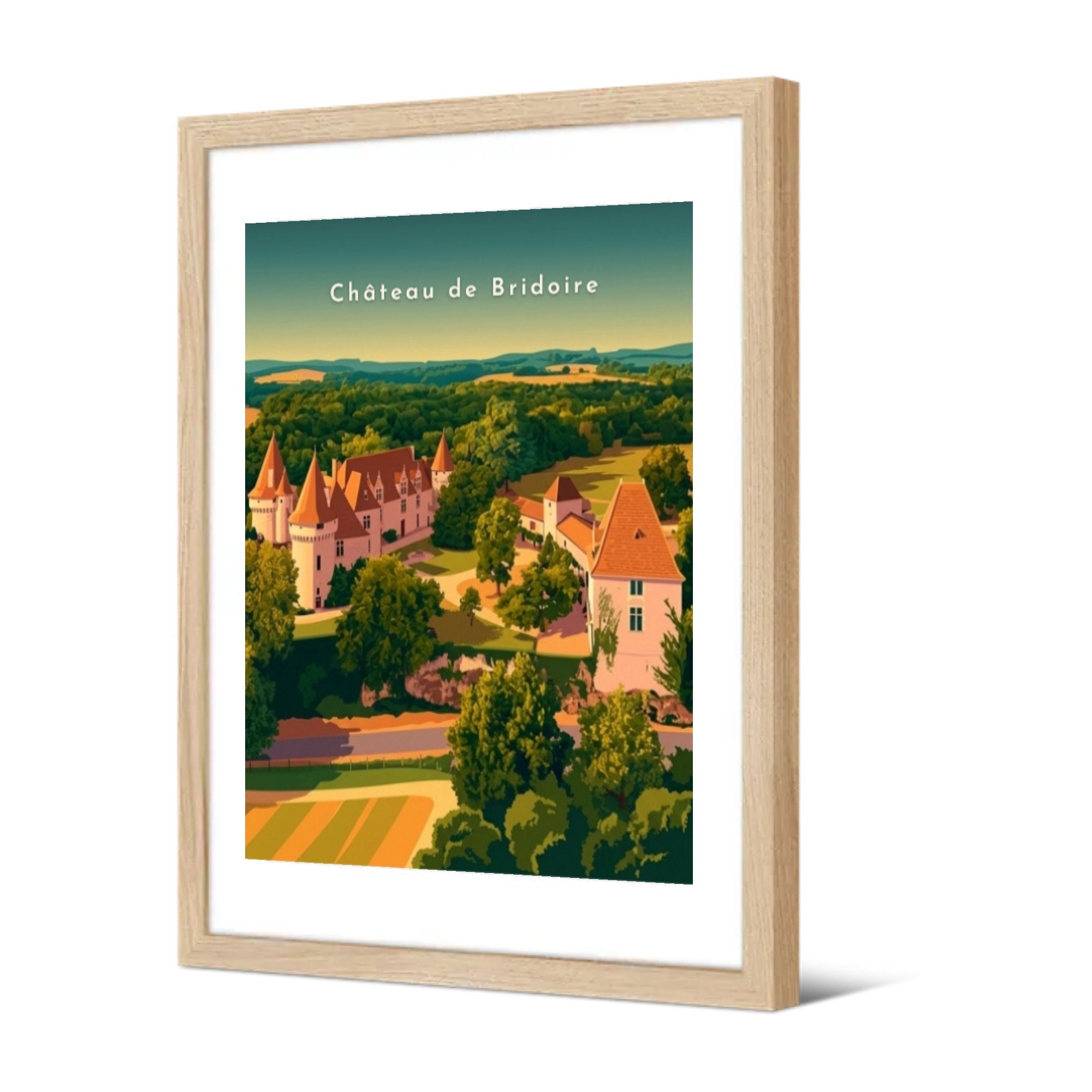 Château de Bridoire — Pôdevache, encadrée, vue de trois quarts