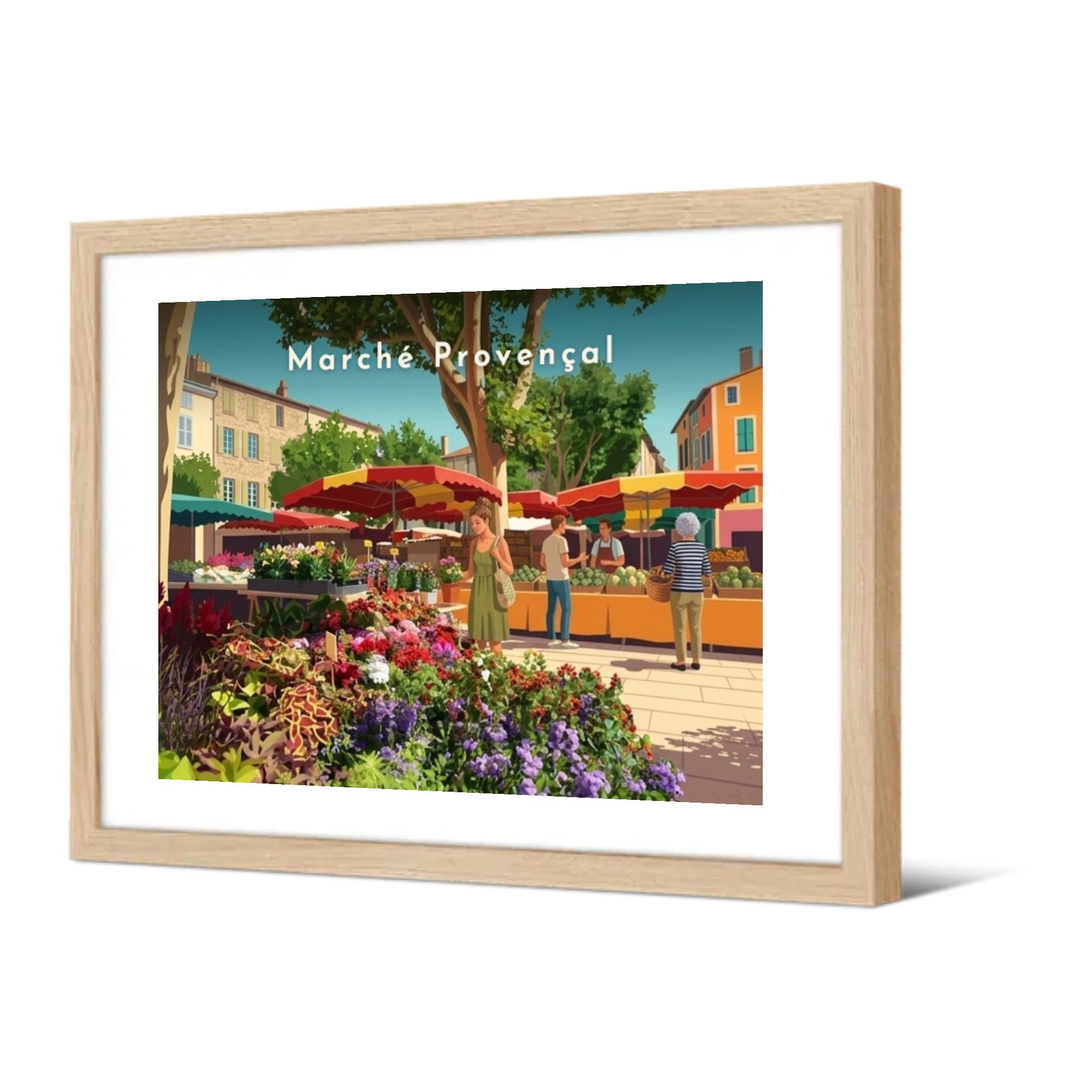 Marché Provençal — Pôdevache, encadrée, vue de trois quarts