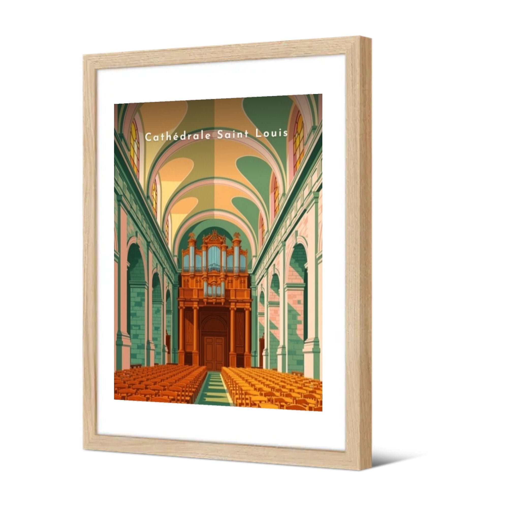 Cathédrale Saint Louis — Pôdevache, encadrée, vue de trois quarts