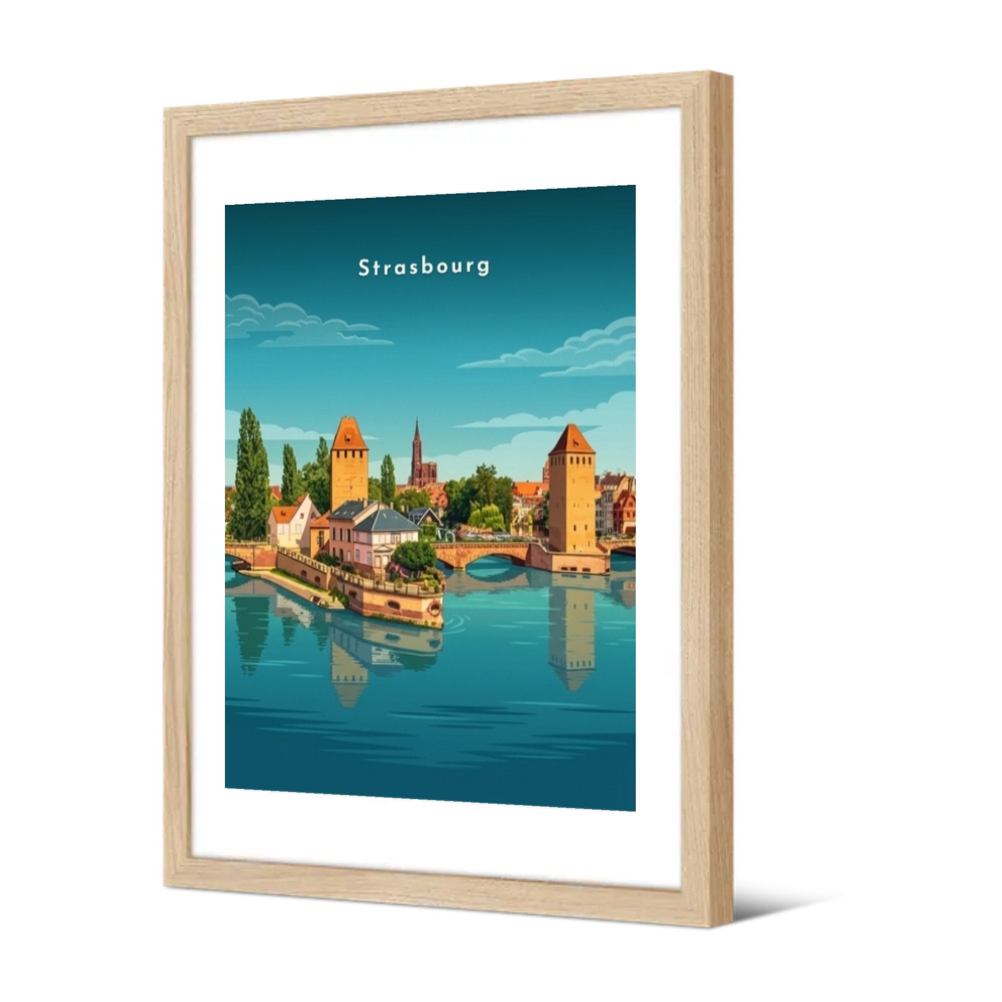 Les Ponts Couverts — Pôdevache, encadrée, vue de trois quarts