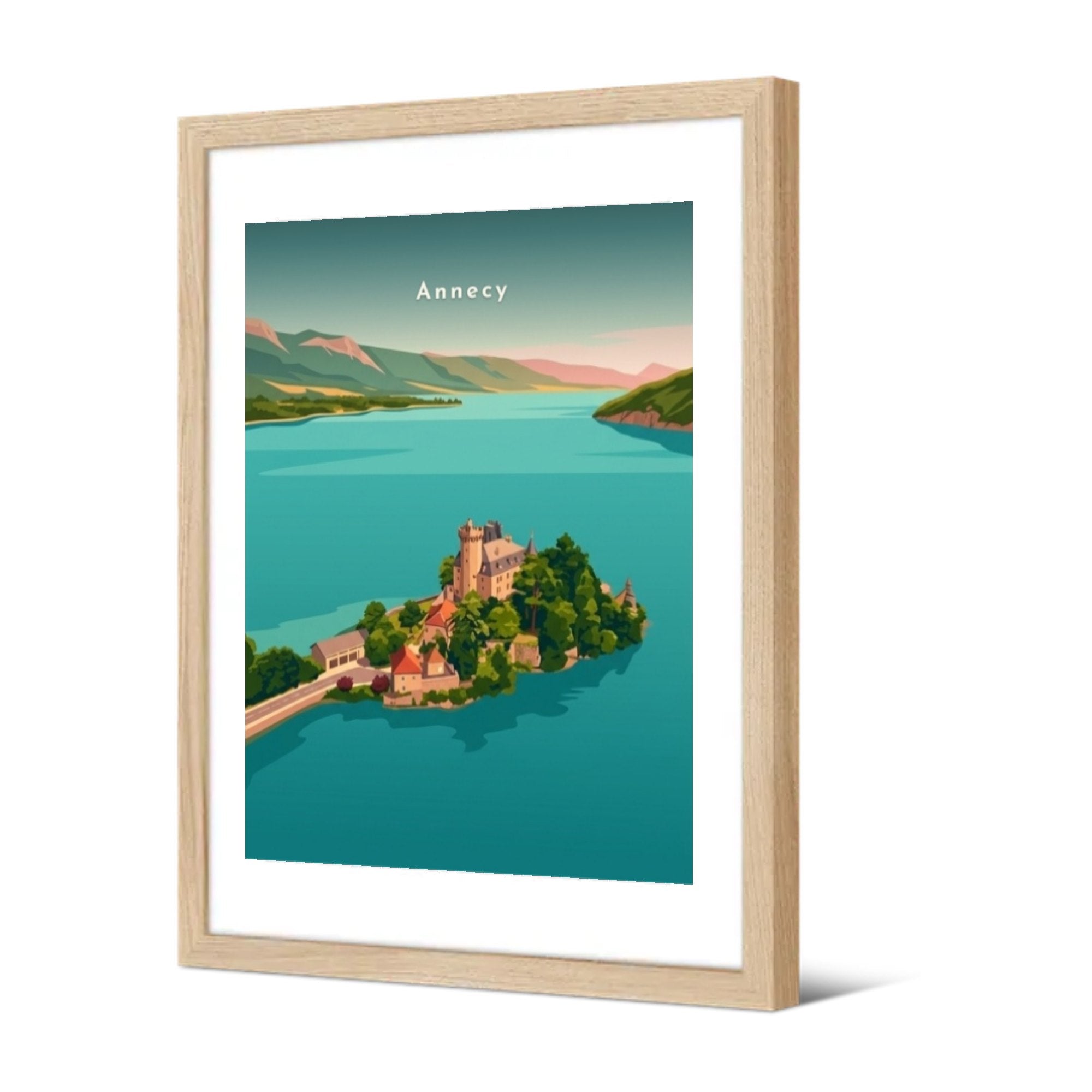 Château de Duingt — Pôdevache, encadrée, vue de trois quarts