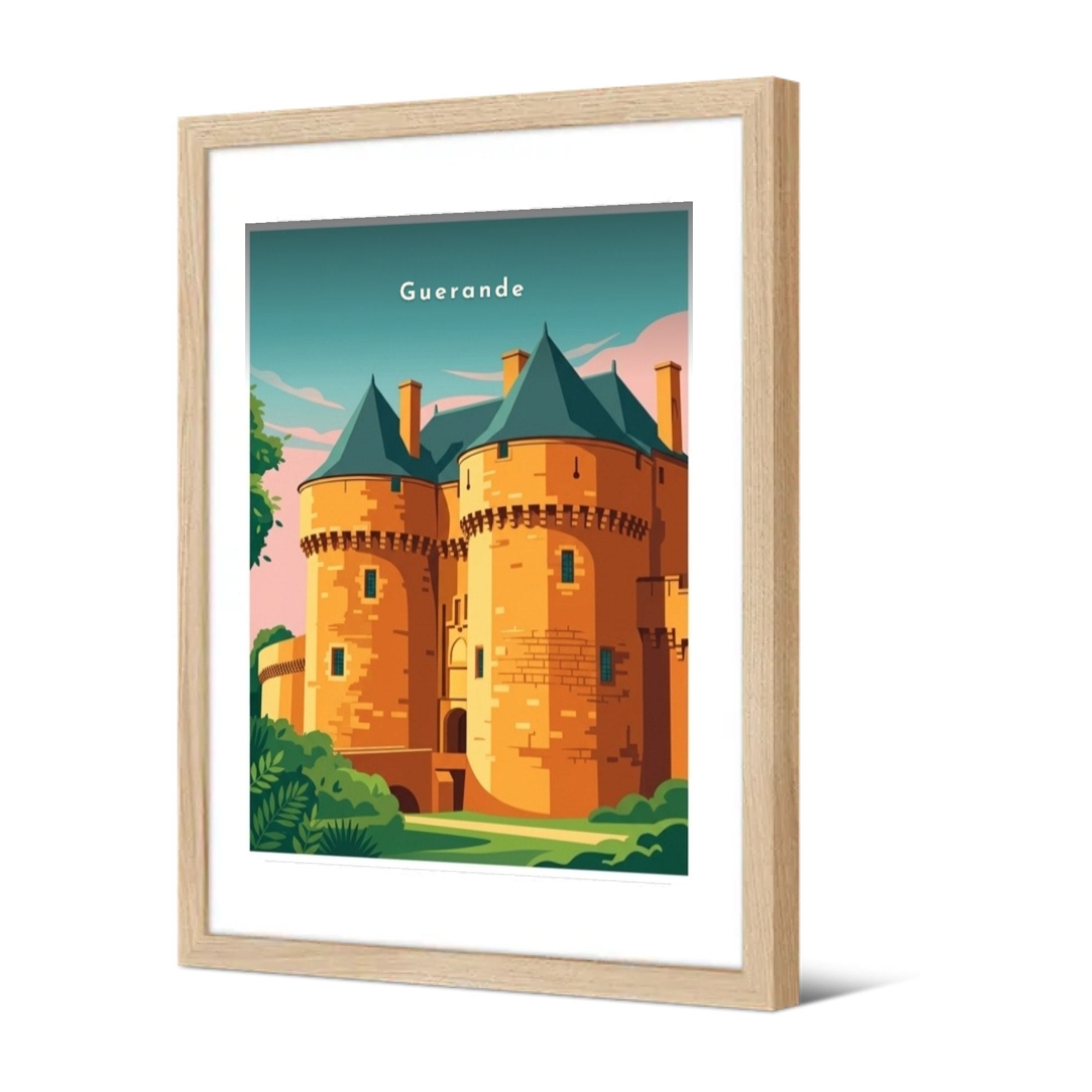 Les tours de la porte Saint-Michel — Pôdevache, encadrée, vue de trois quarts