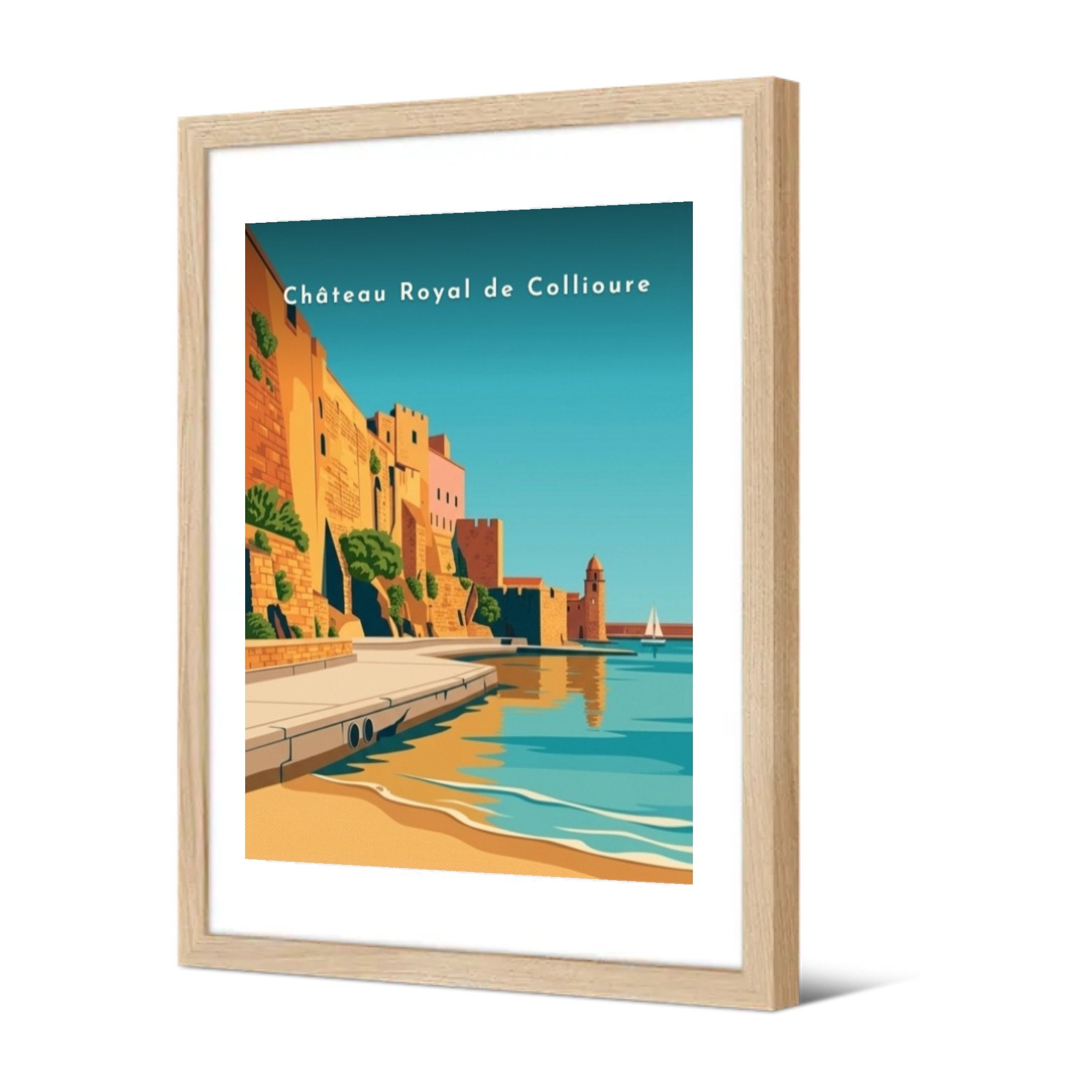 Château Royal de Collioure — Pôdevache, encadrée, vue de trois quarts