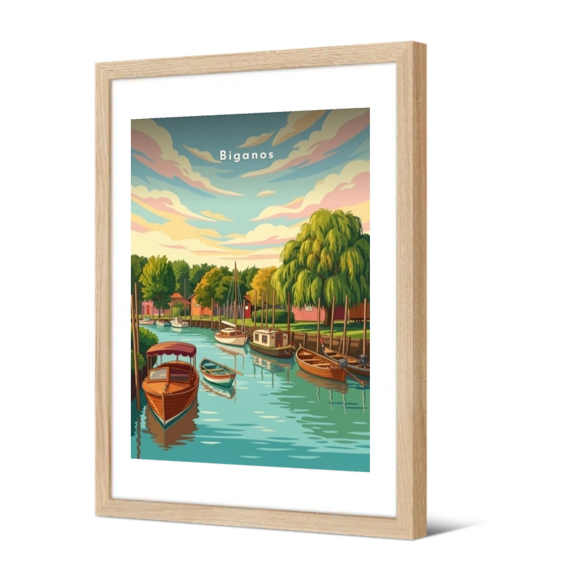Le port — Pôdevache, encadrée, vue de trois quarts